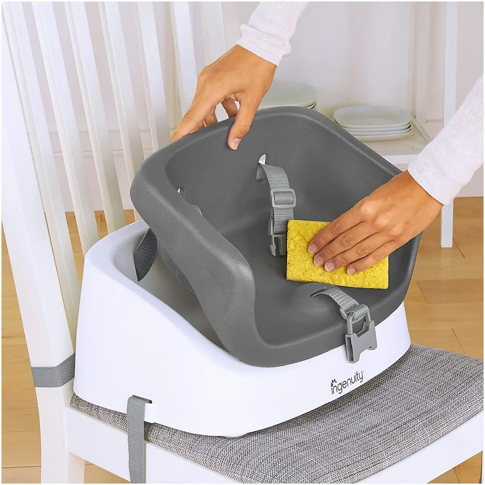 Ingenuity SmartClean Kids/Toddler Feeding High Chair/Booster Seat 16m+ Slate/GRY