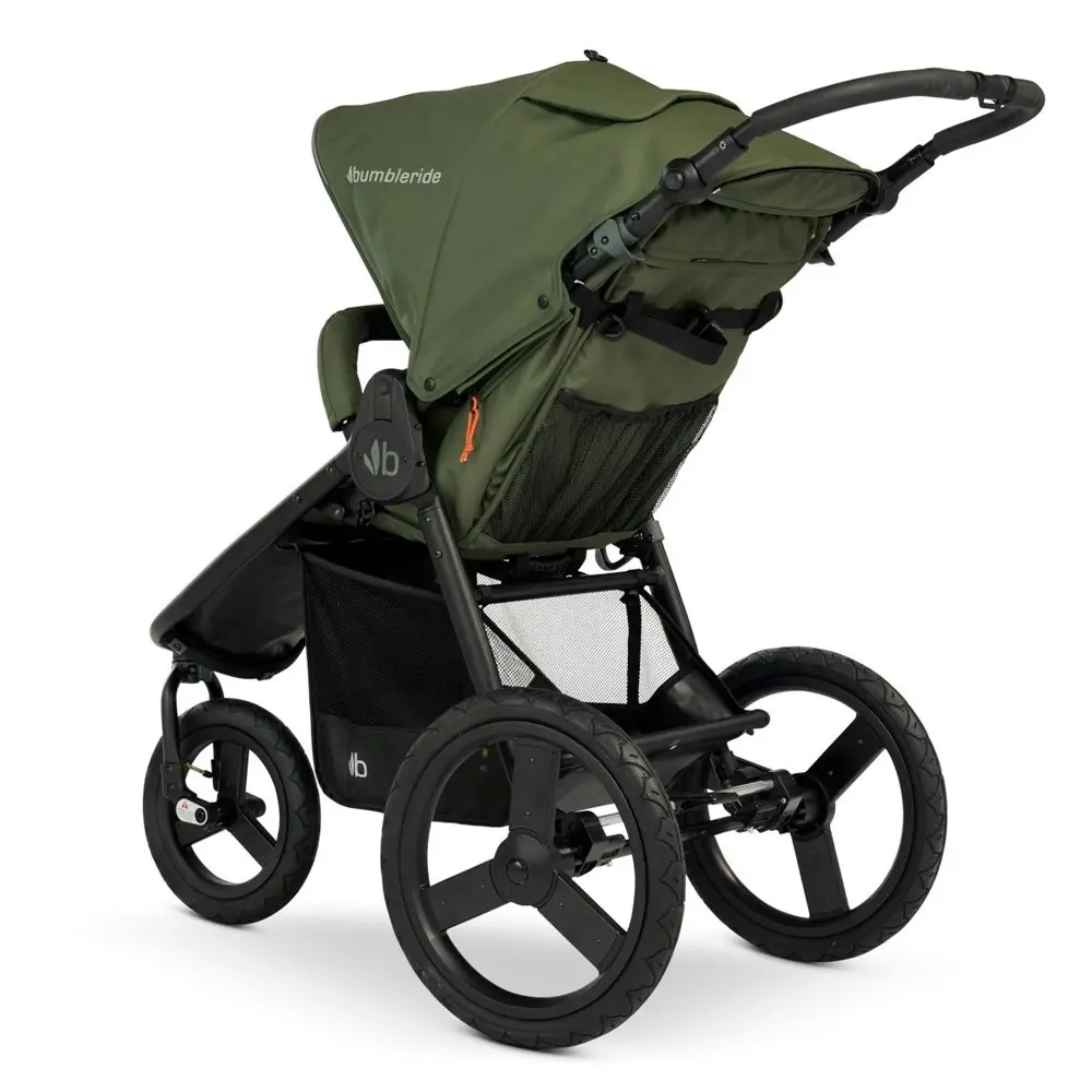 Bumbleride Speed Baby/Infant Pram/Stroller Long Footwell w/ Air Pump Olive 6m+