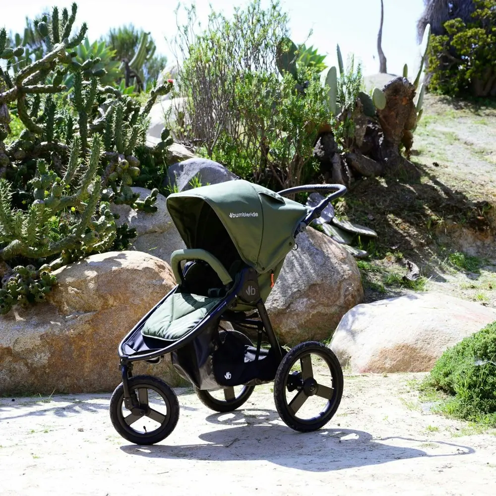 Bumbleride Speed Baby/Infant Pram/Stroller Long Footwell w/ Air Pump Olive 6m+