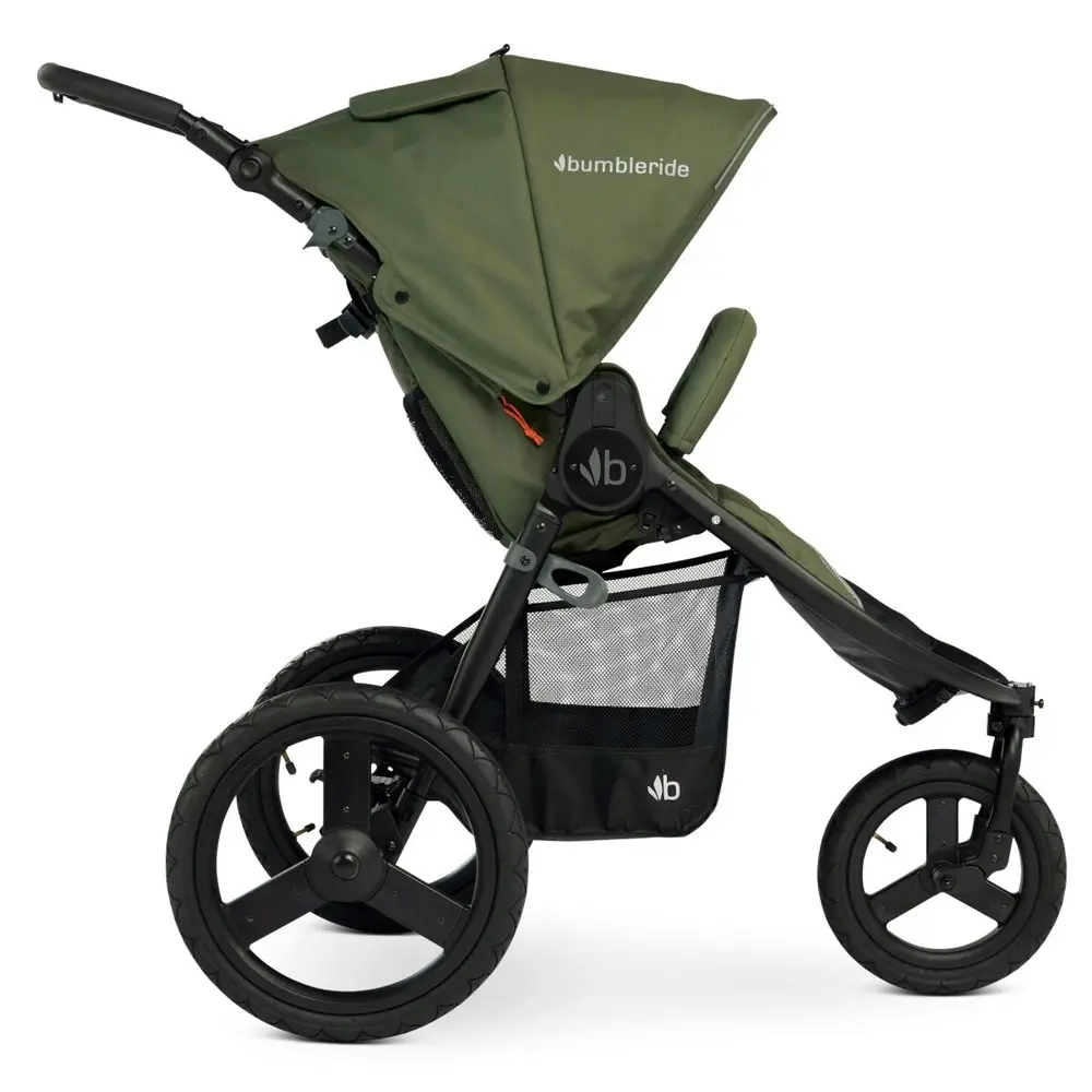 Bumbleride Speed Baby/Infant Pram/Stroller Long Footwell w/ Air Pump Olive 6m+