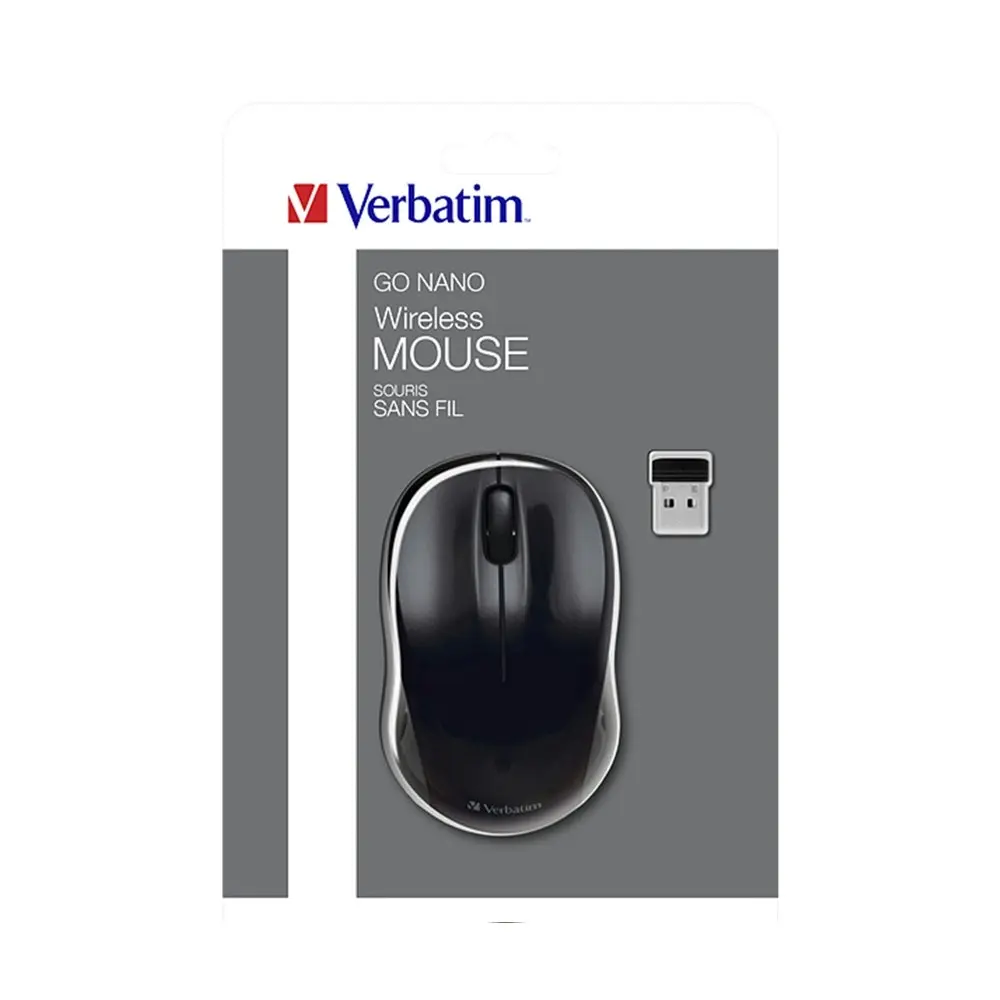 Verbatim Go Nano Wireless Bluetooth Light Weight Portable Battery Mouse Black