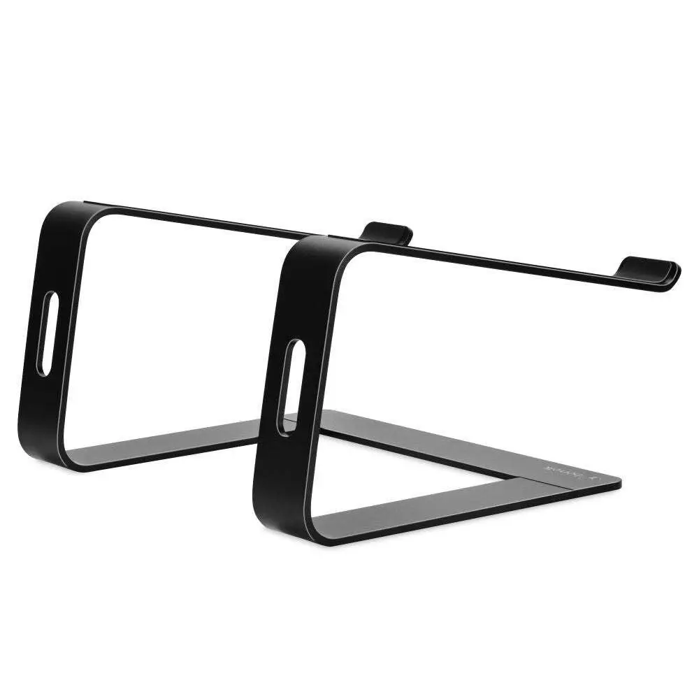 Bonelk Aluminium Elevate Stance Riser Laptop Stand Holder w/ Cable Holes Black