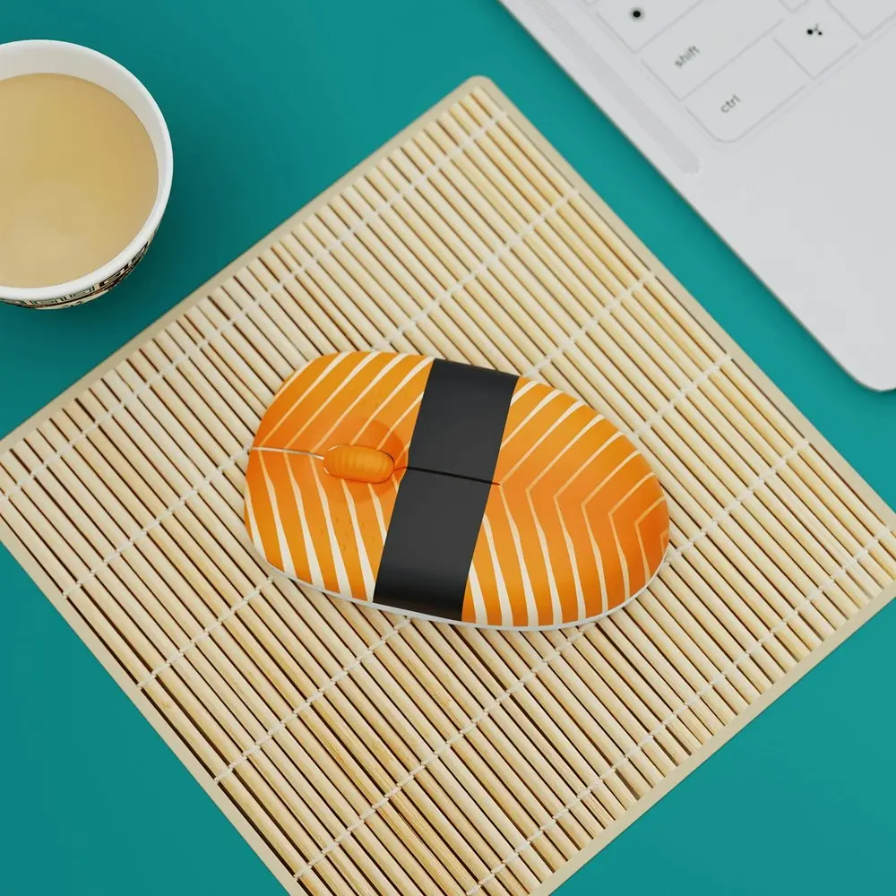 Mustard Wireless Sushi Mouse Laptop/PC Home/Office Computer Tablet Accessory