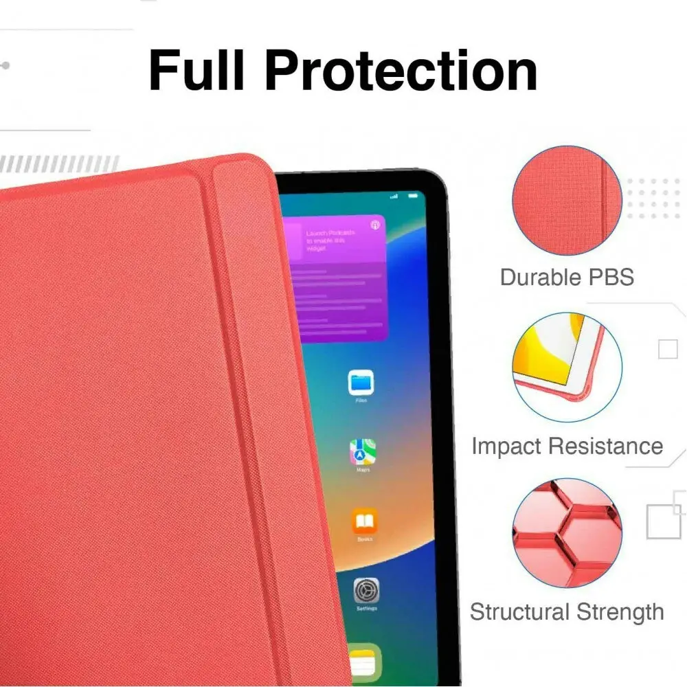 Laser 10.9'' Case Cover w/ Wireless BT Keyboard For iPad 10th Gen Watermelon