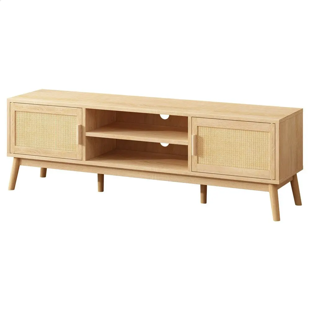 Alfordson Entertainment Unit Rattan Oak 160cm