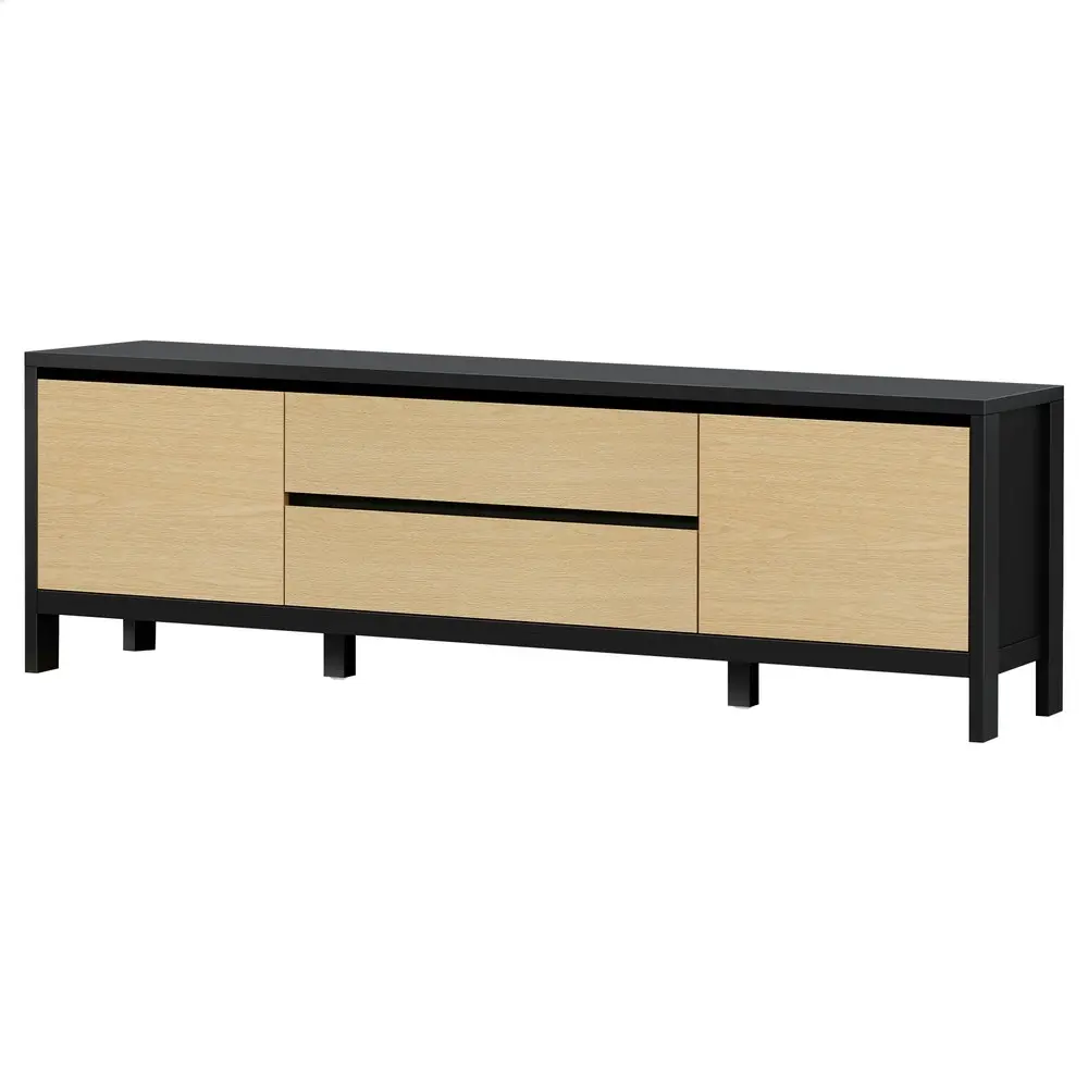 Alfordson Entertainment Unit Cabinet 180cm Black