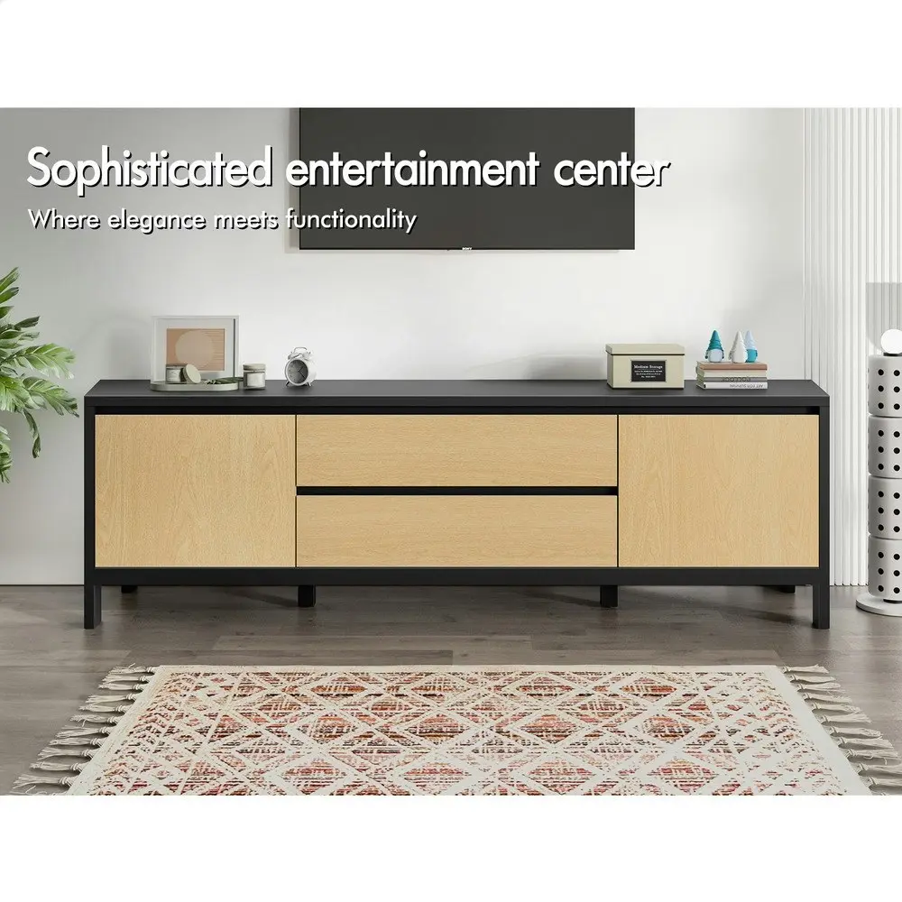 Alfordson Entertainment Unit Cabinet 180cm Black