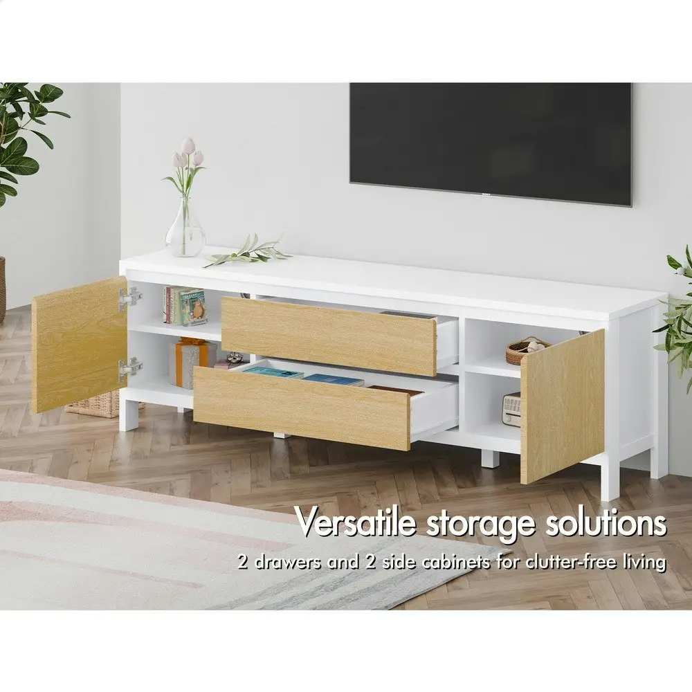 Alfordson Entertainment Unit Cabinet 180cm White