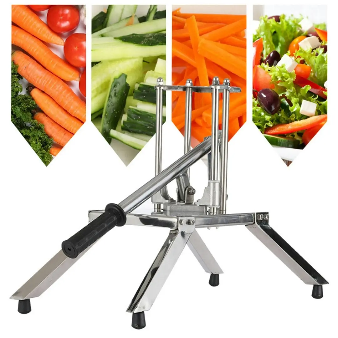 Soga Commercial Potato French Fry Fruit Vegetable Cutter Stainless Steel 3 Blades