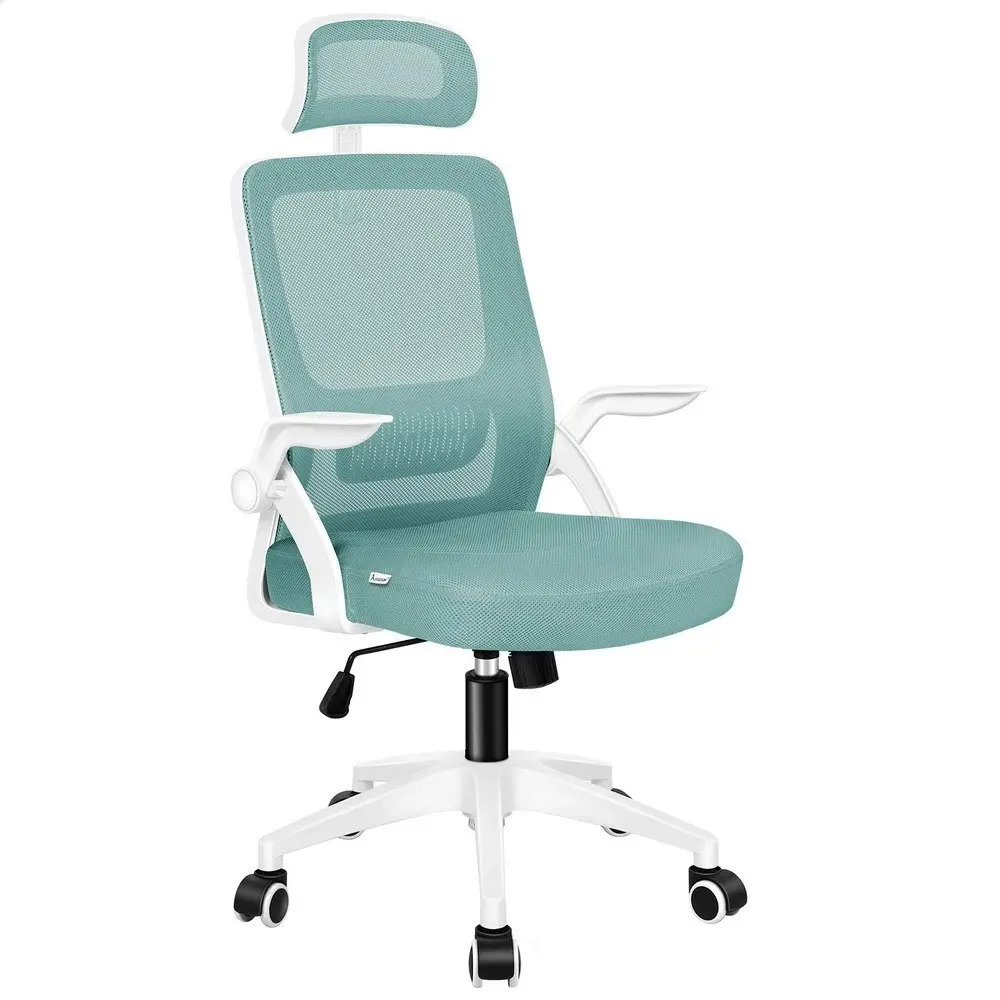 Alfordson Mesh Office Chair Cyan & White