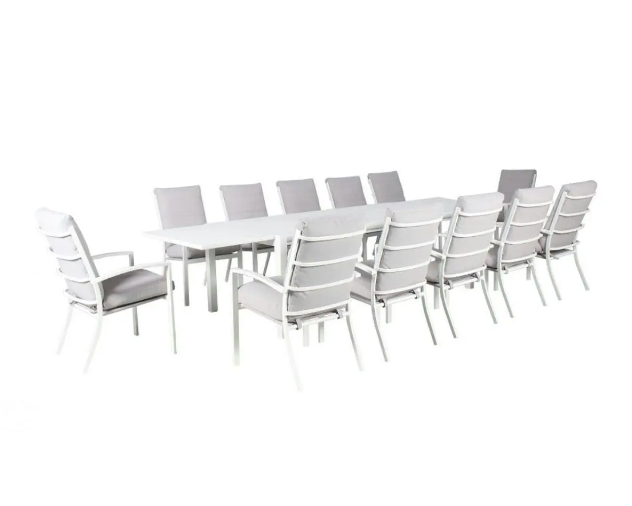 Jette 13 Piece Extension Dining Setting - White