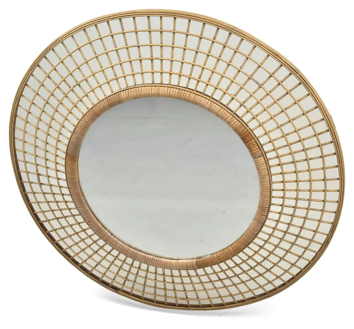 Casa Gillian Round Bamboo Mirror