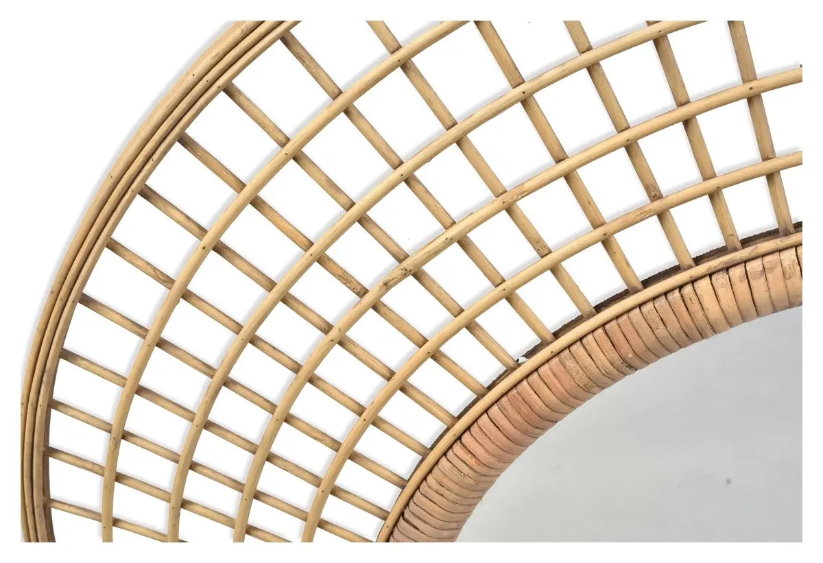 Casa Gillian Round Bamboo Mirror