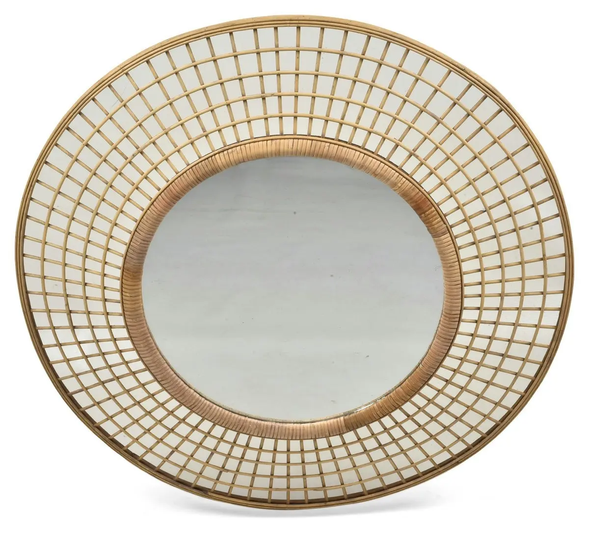 Casa Gillian Round Bamboo Mirror