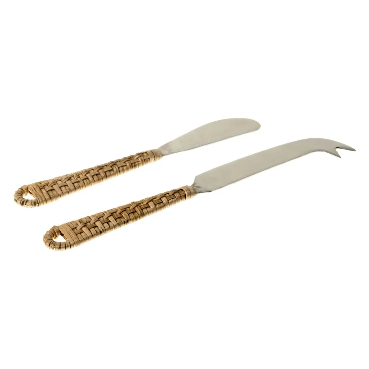 Casa Rattan Woven Pate & Cheese Knife in Natural