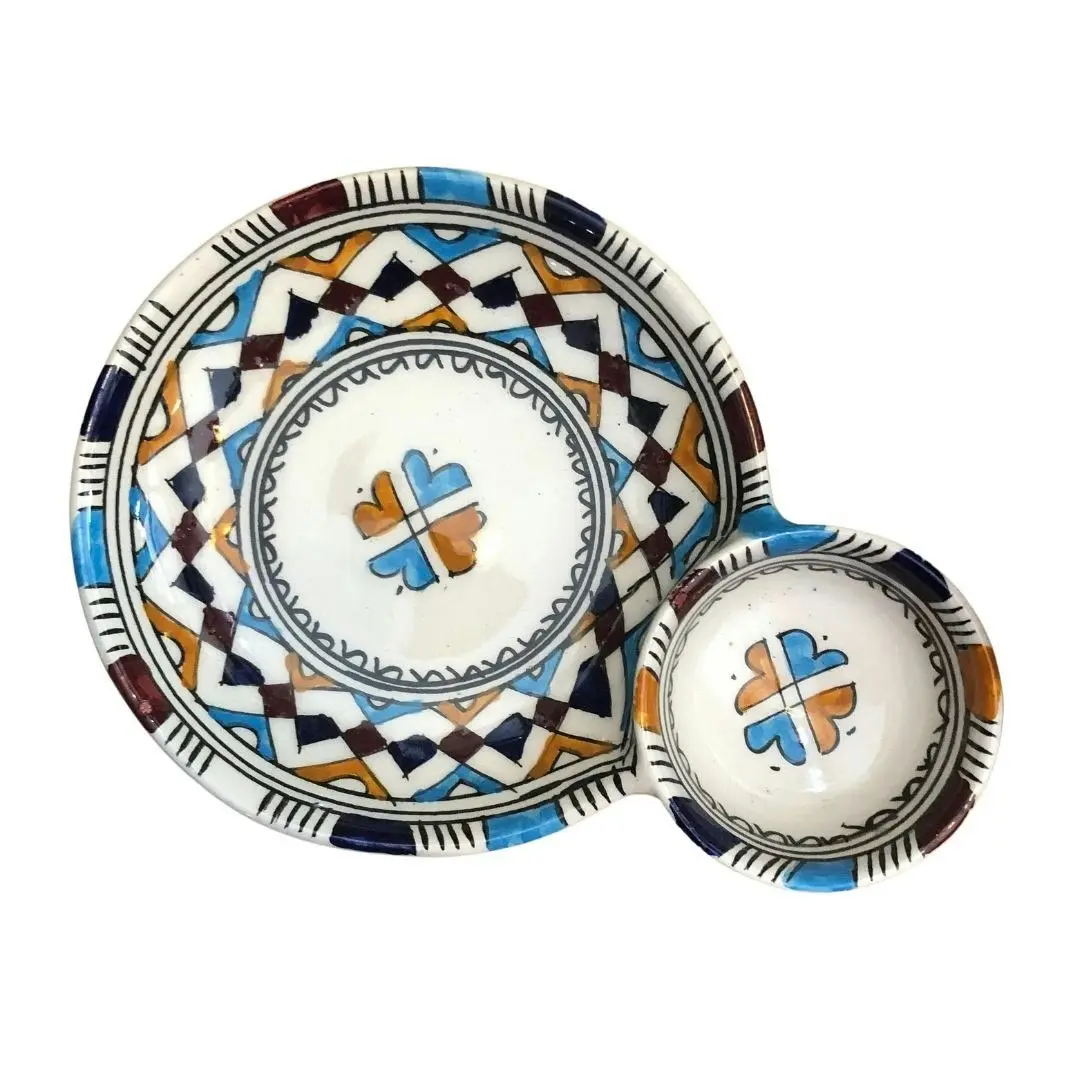 Fez Furniture & Homewares Tangier Multi-Coloured Dip/Olive Dish