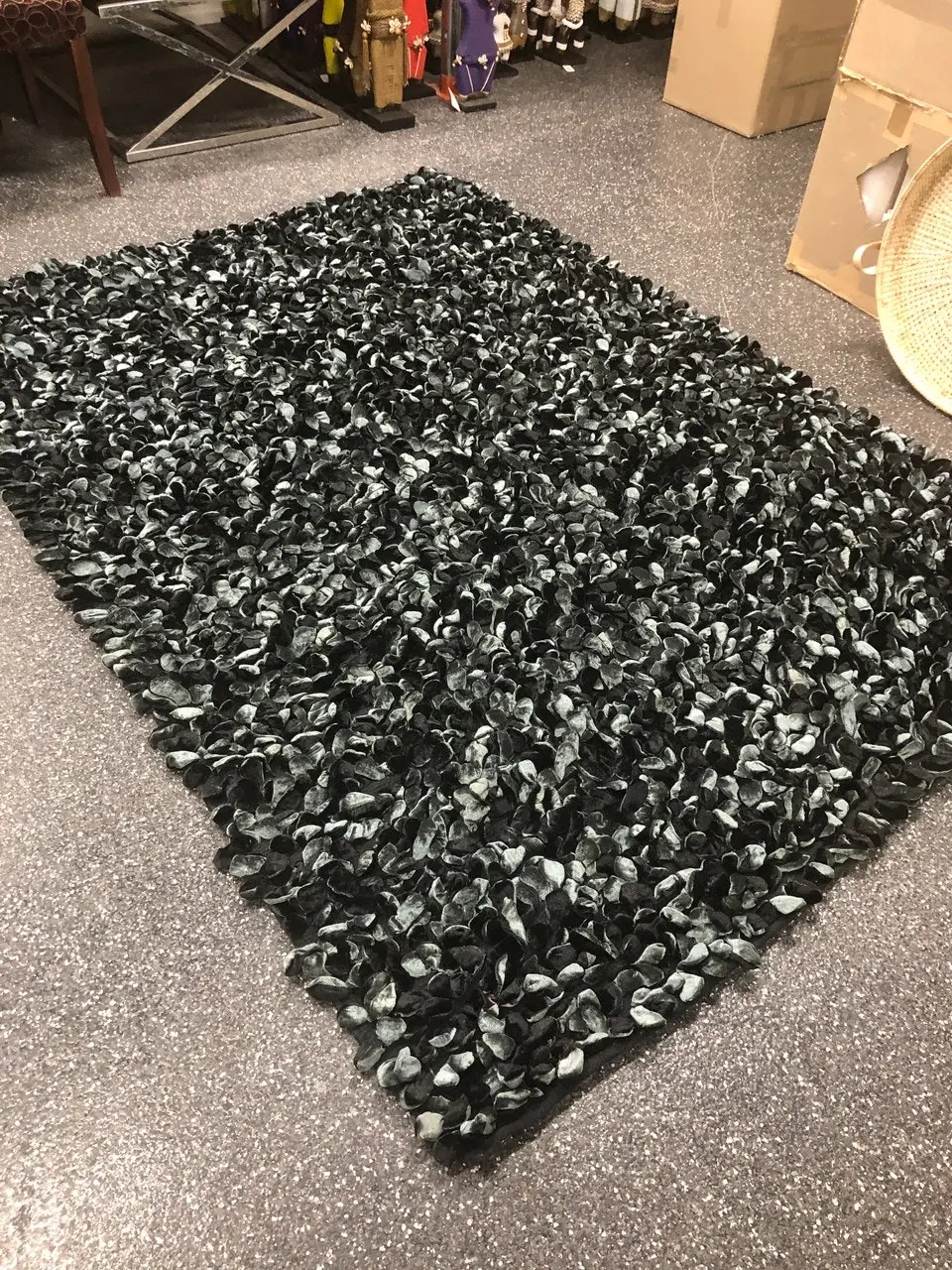 Zohi Interiors Velveteen Rug in Charcoal