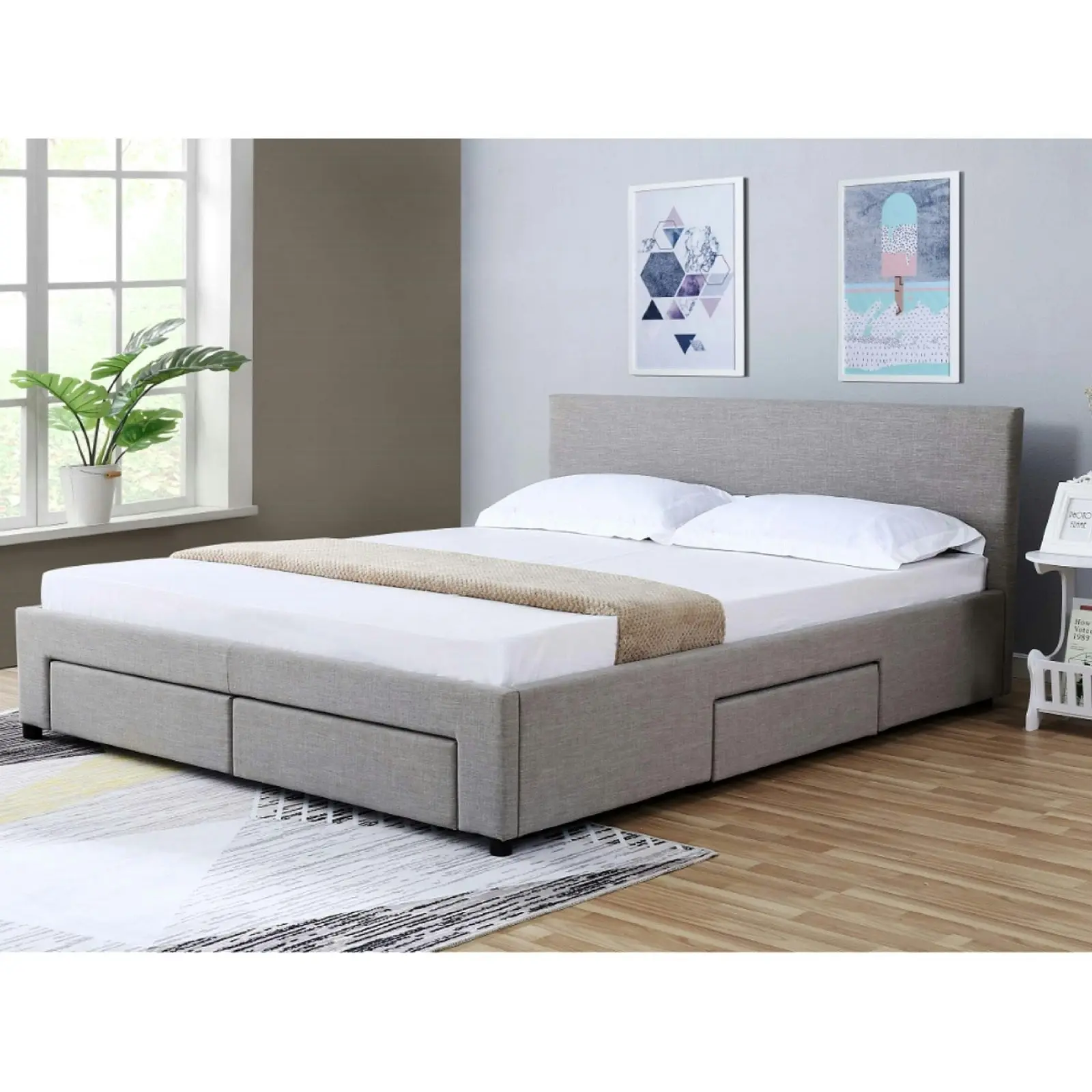 Nicola Double Bed with Drawers