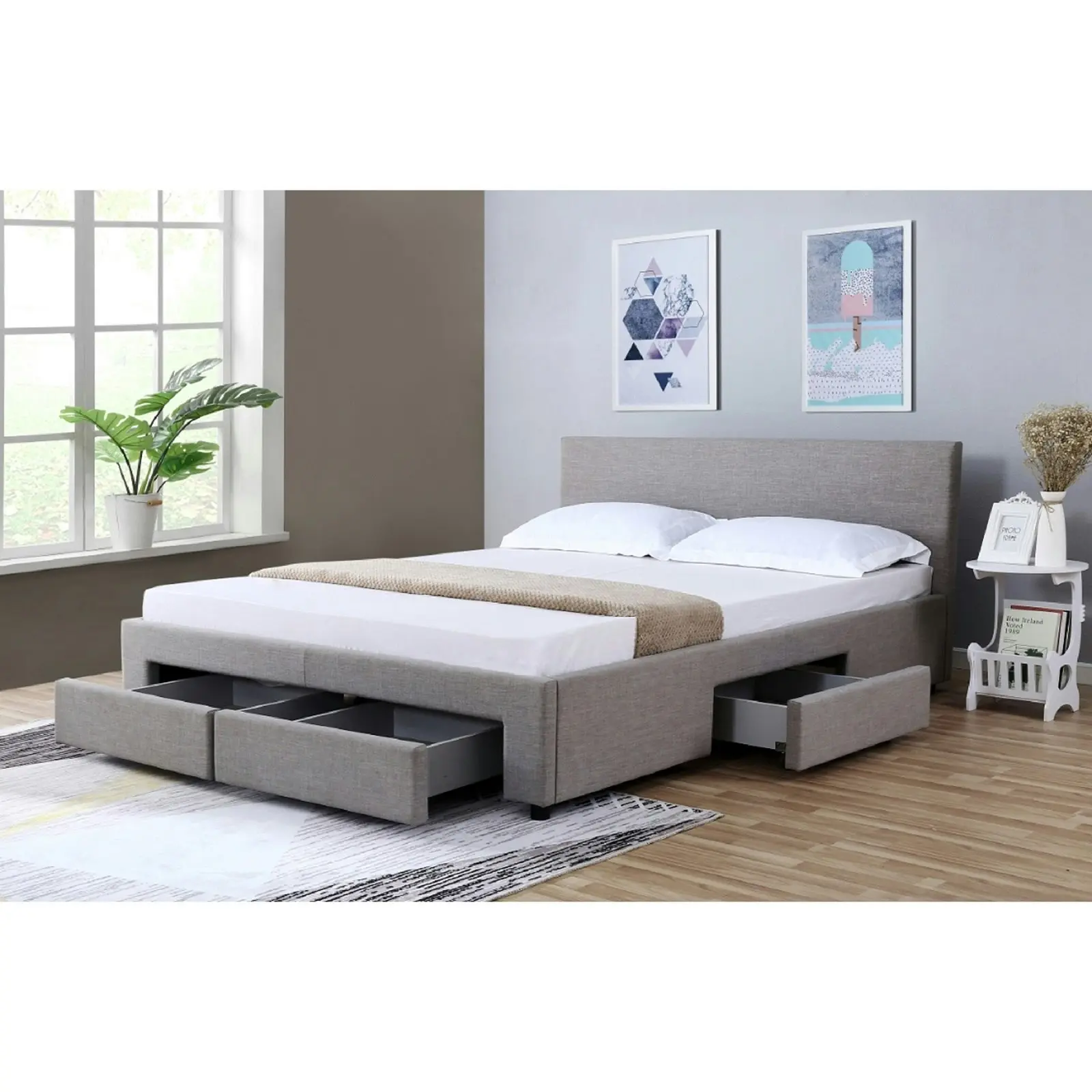 Nicola Double Bed with Drawers