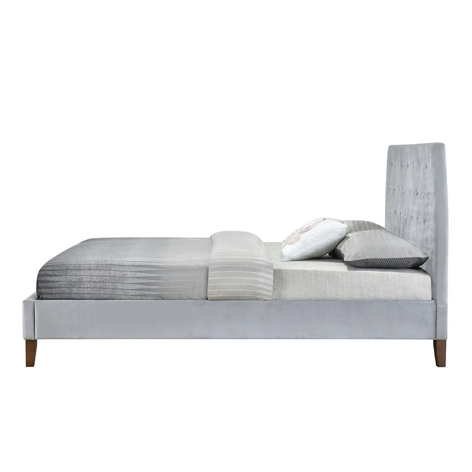 Angela Double Velvet fabric bedframe