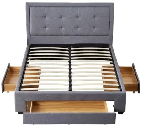 Ellie Queen Bed with Drawers (YH2201)