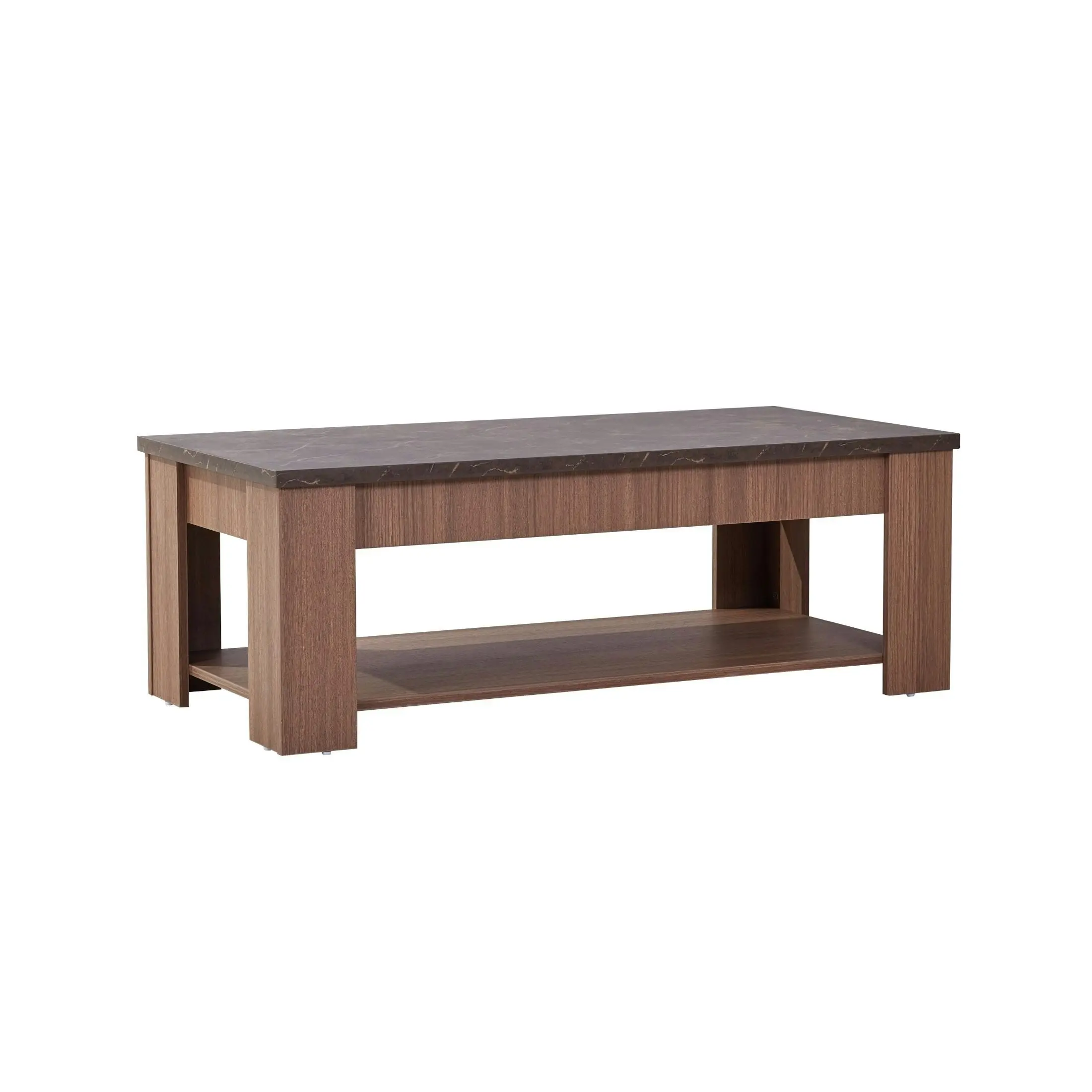 Adam Coffee Table - Walnut/Grey Stone