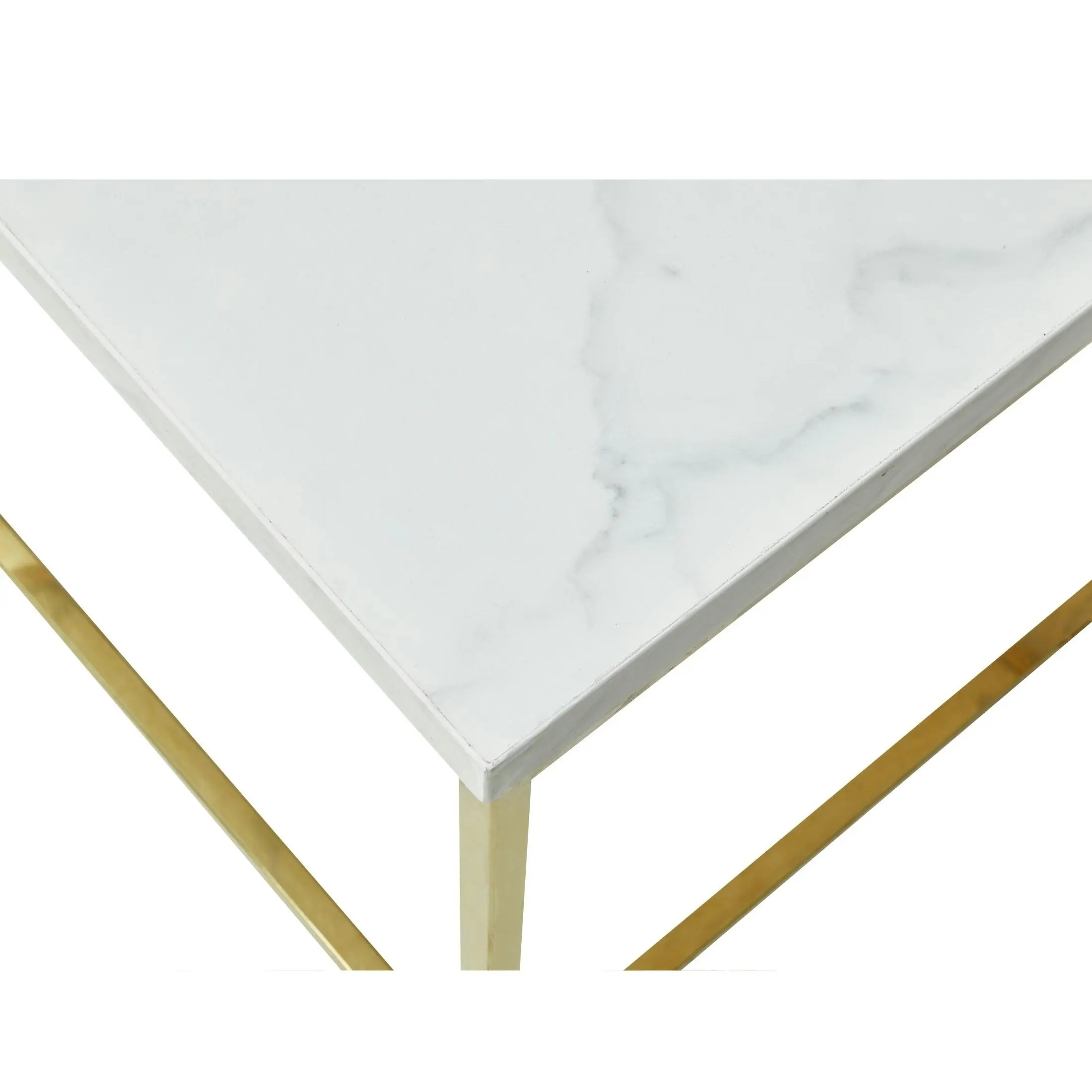 Celine Coffee Table Set - Marble White