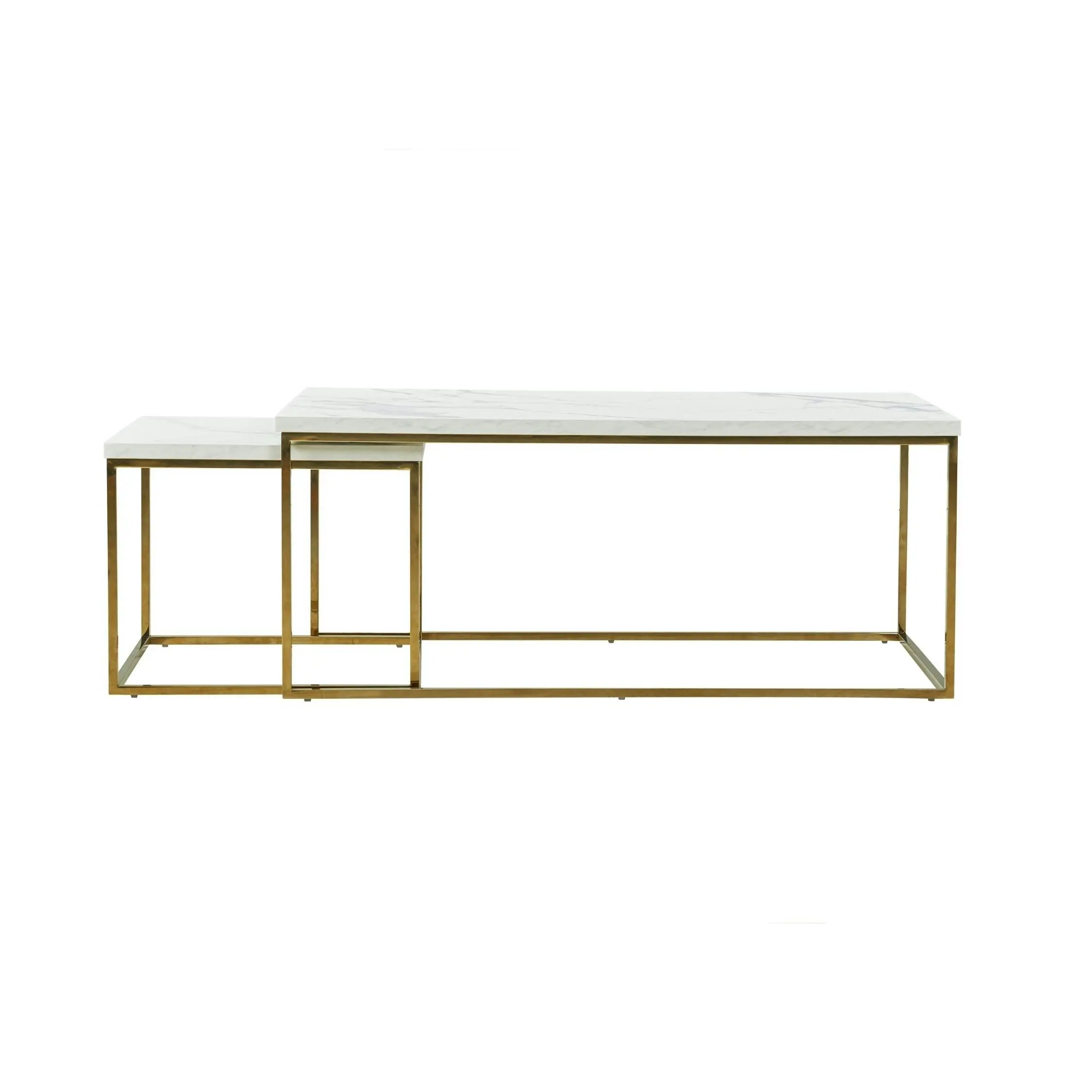 Celine Coffee Table Set - Marble White