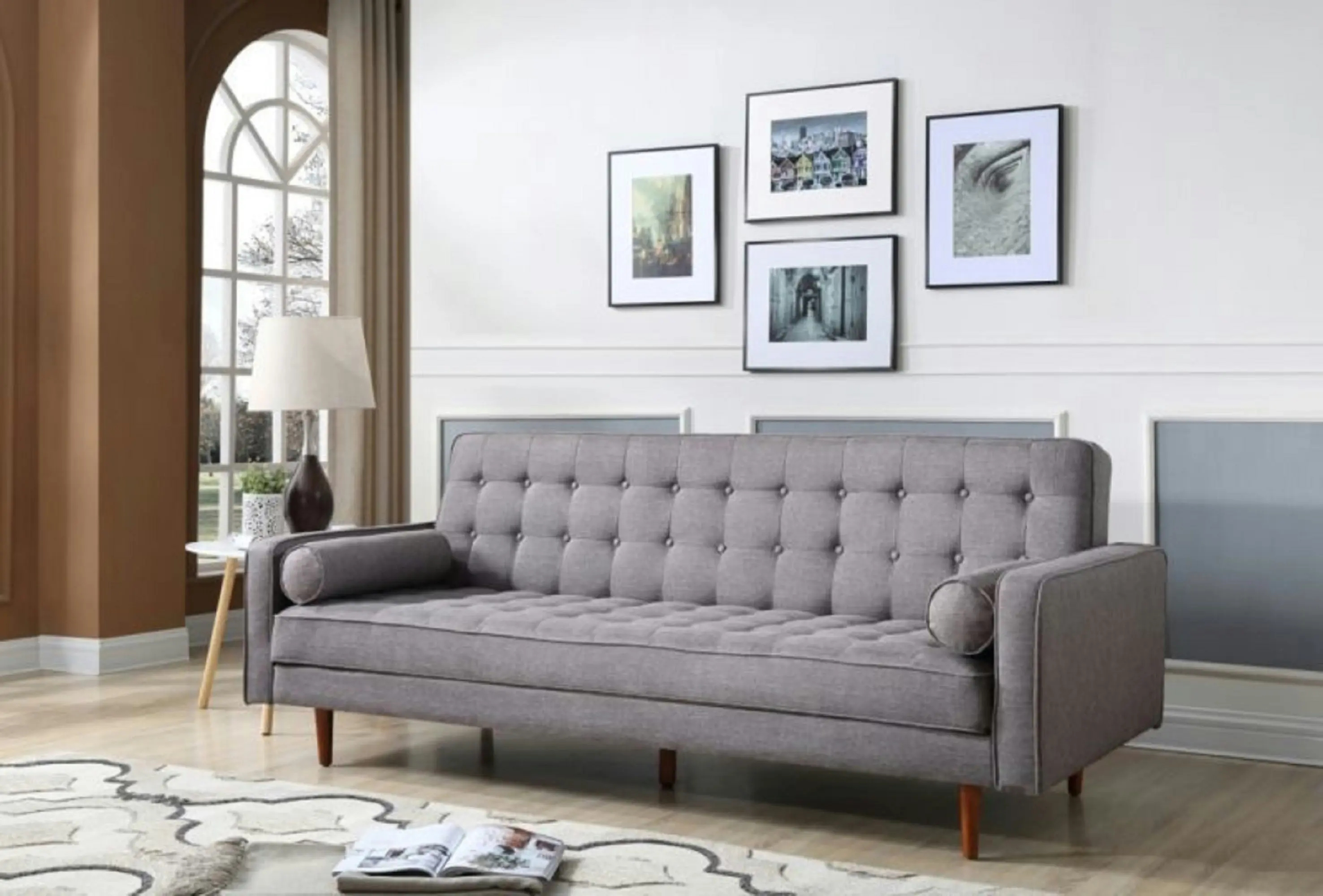 Sofia sofa bed SP068 - Dark Grey BL202