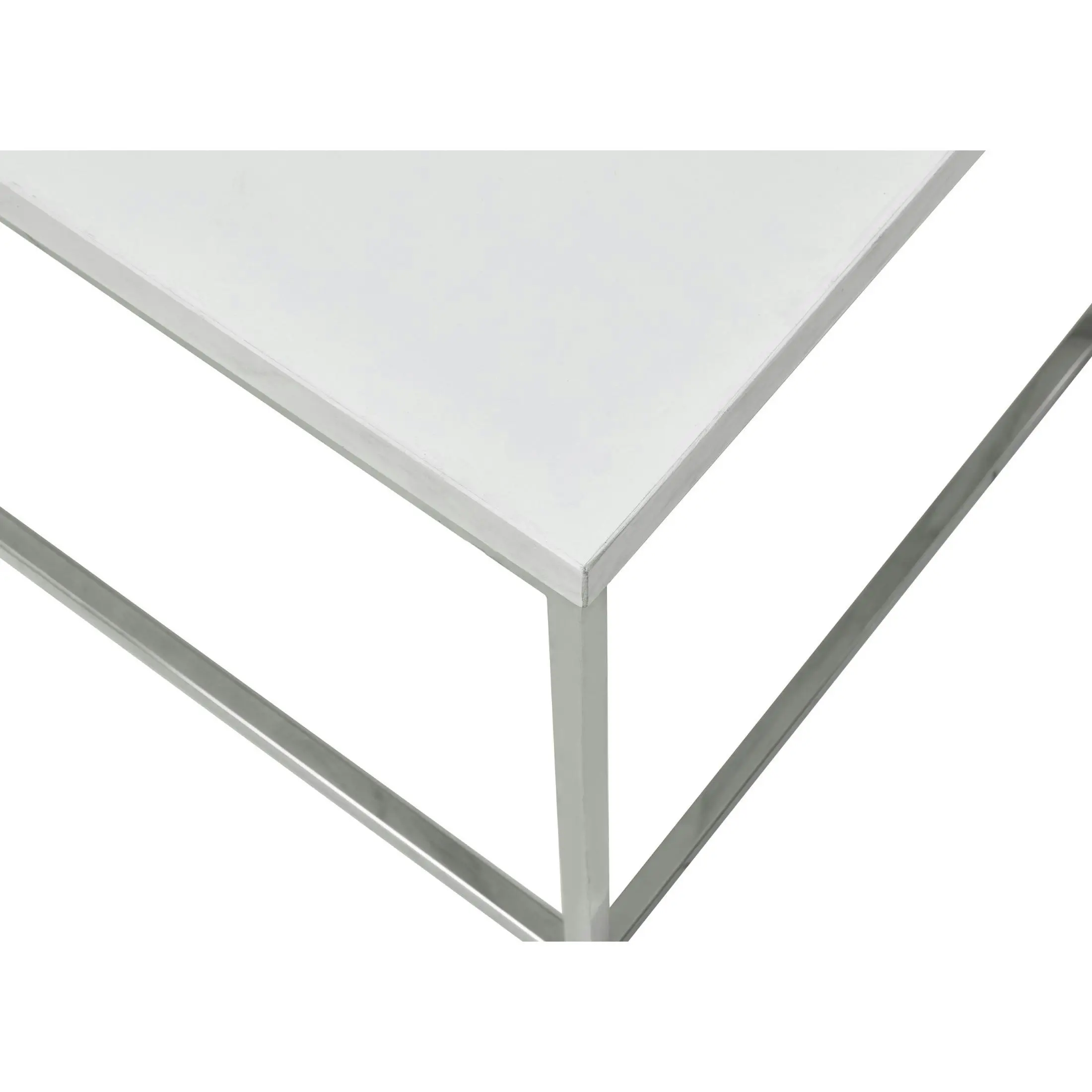 Karma  Square Coffee Table Set - Marble white