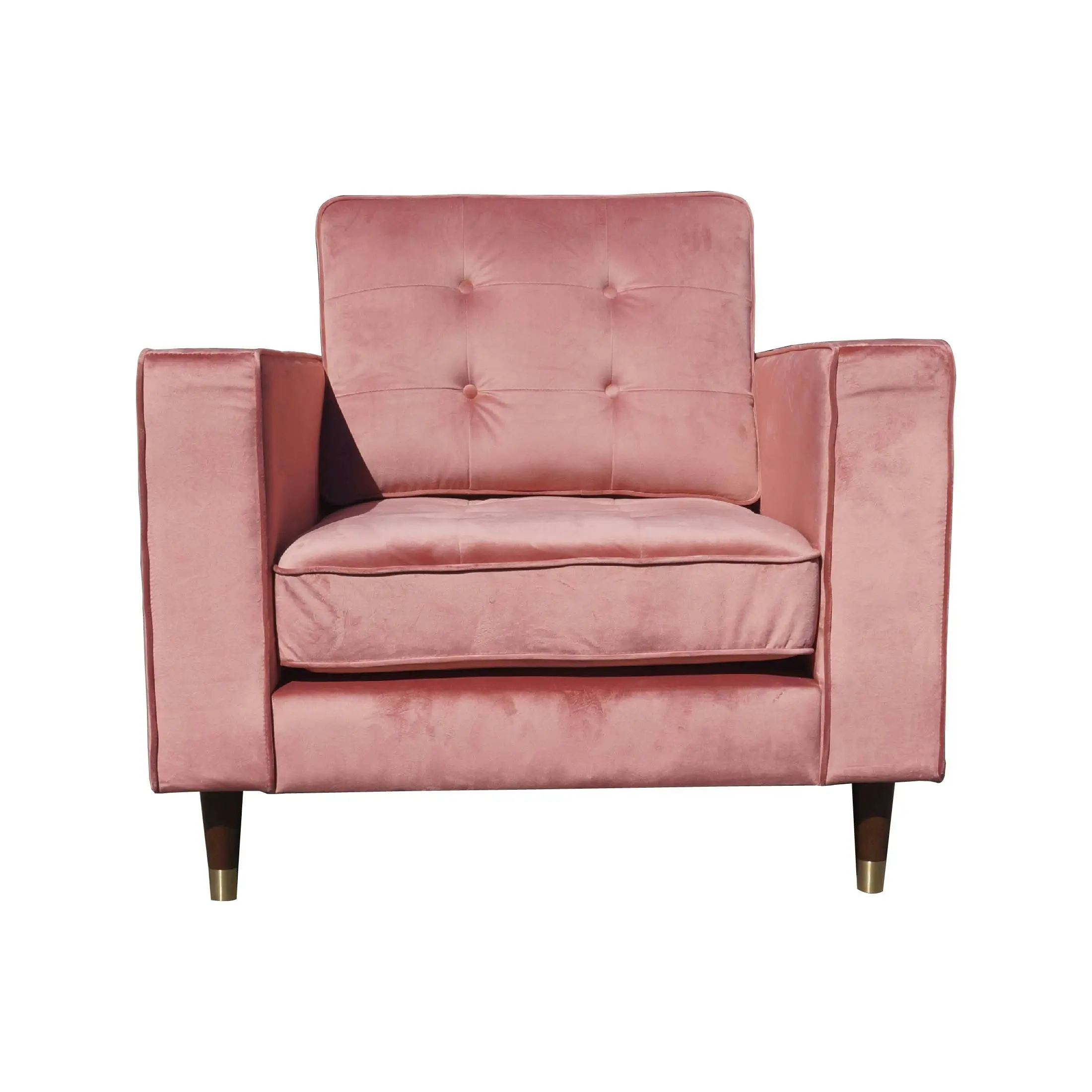 Fiona Sofa 1 Seat - Pink Velvet