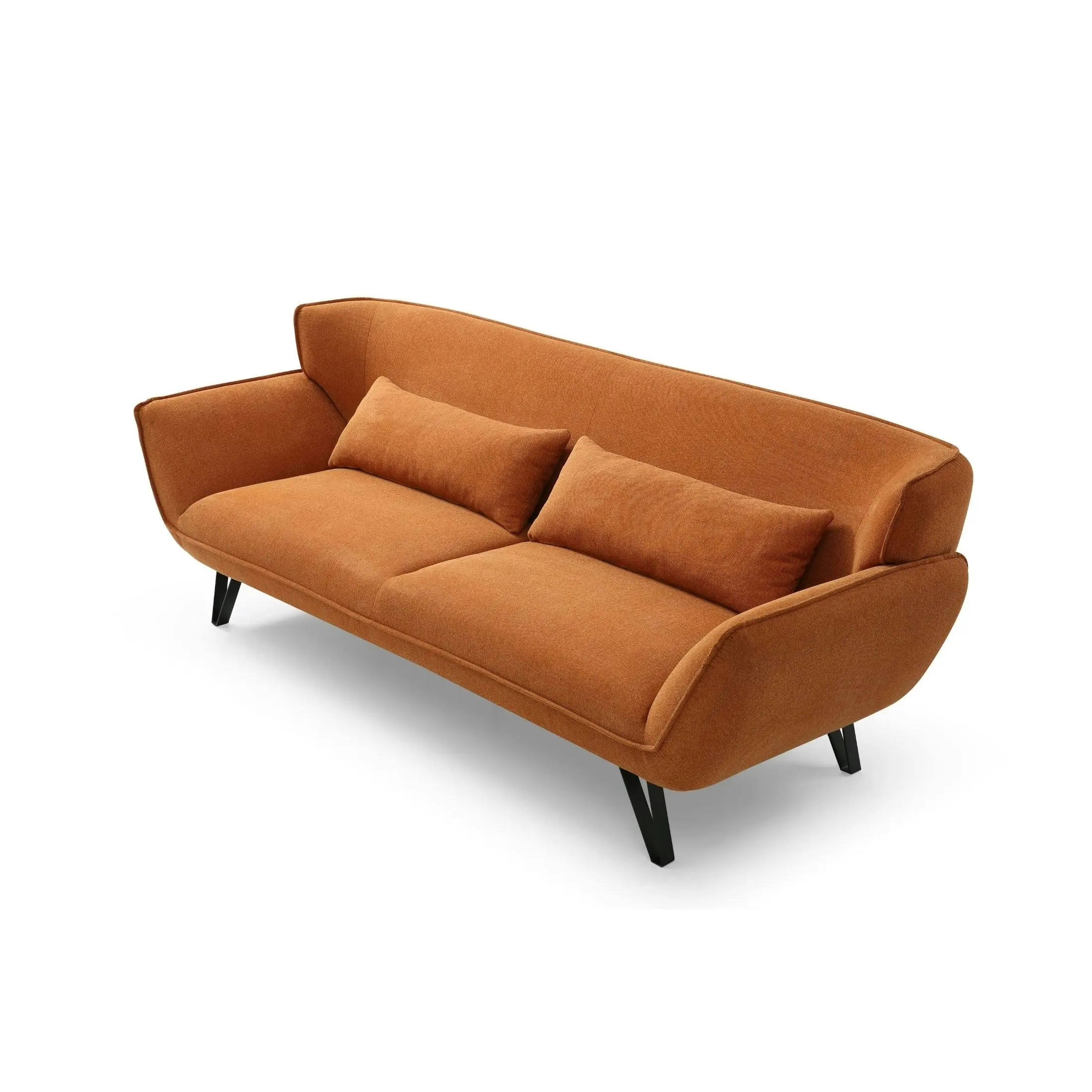 Amber 3 Seater Sofa - Orange Colour