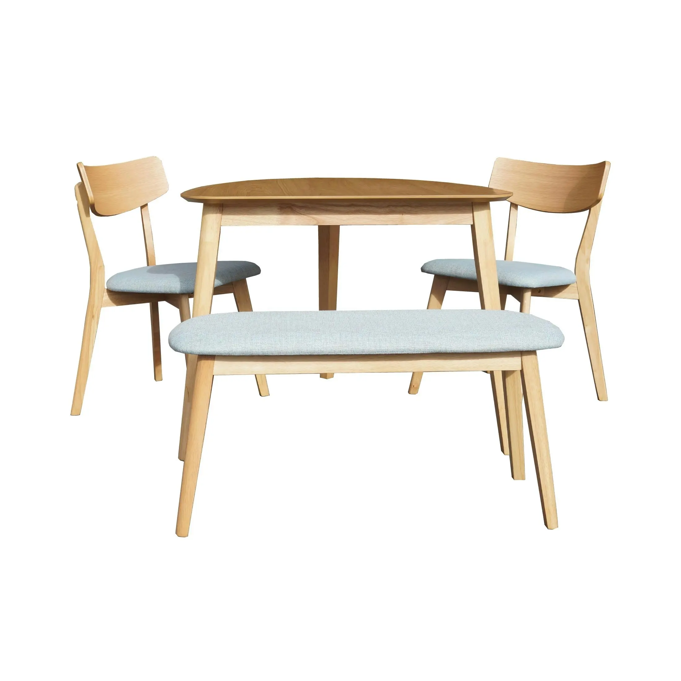 Oxley Dining Chair - Natural Oak with Mint Blue fabric