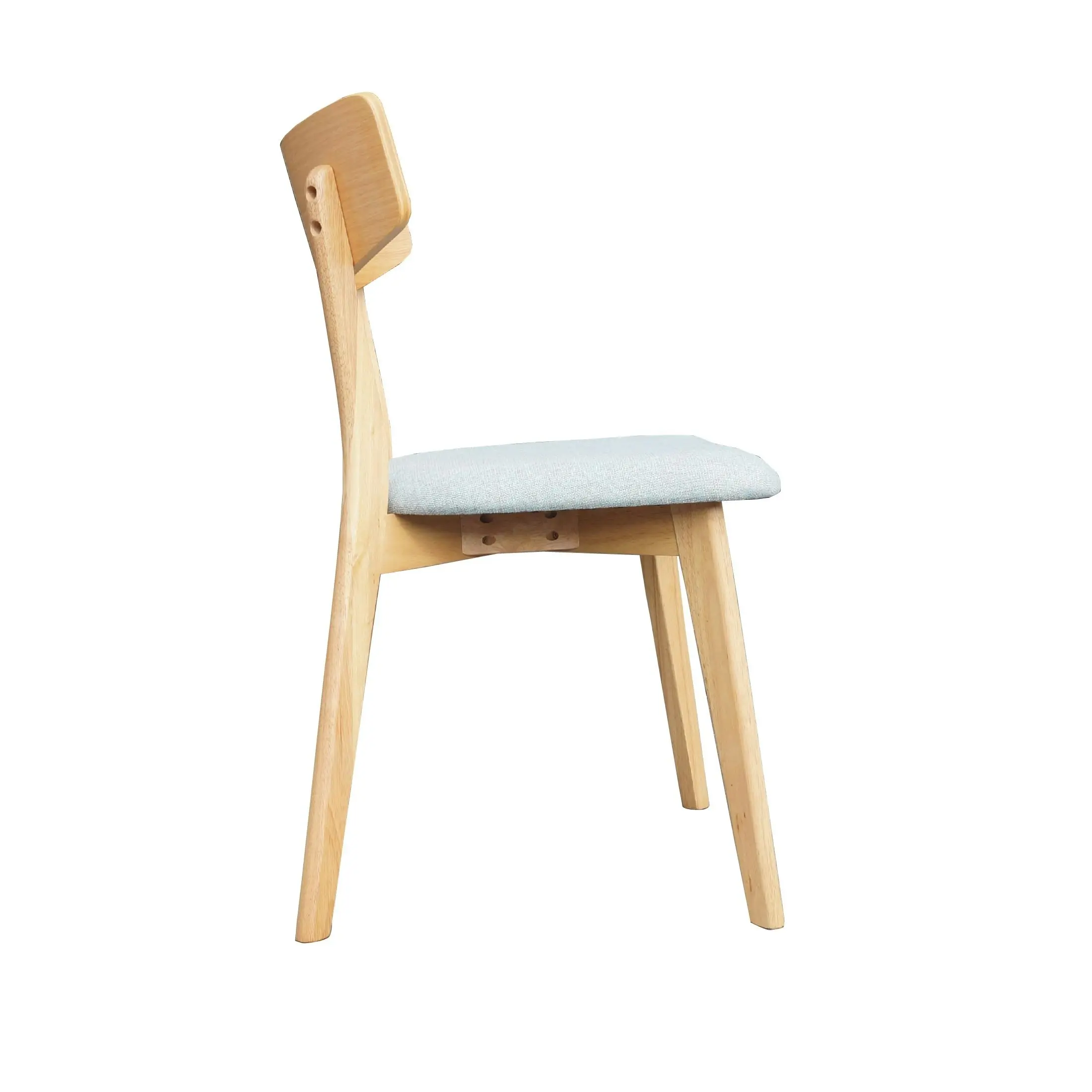 Oxley Dining Chair - Natural Oak with Mint Blue fabric