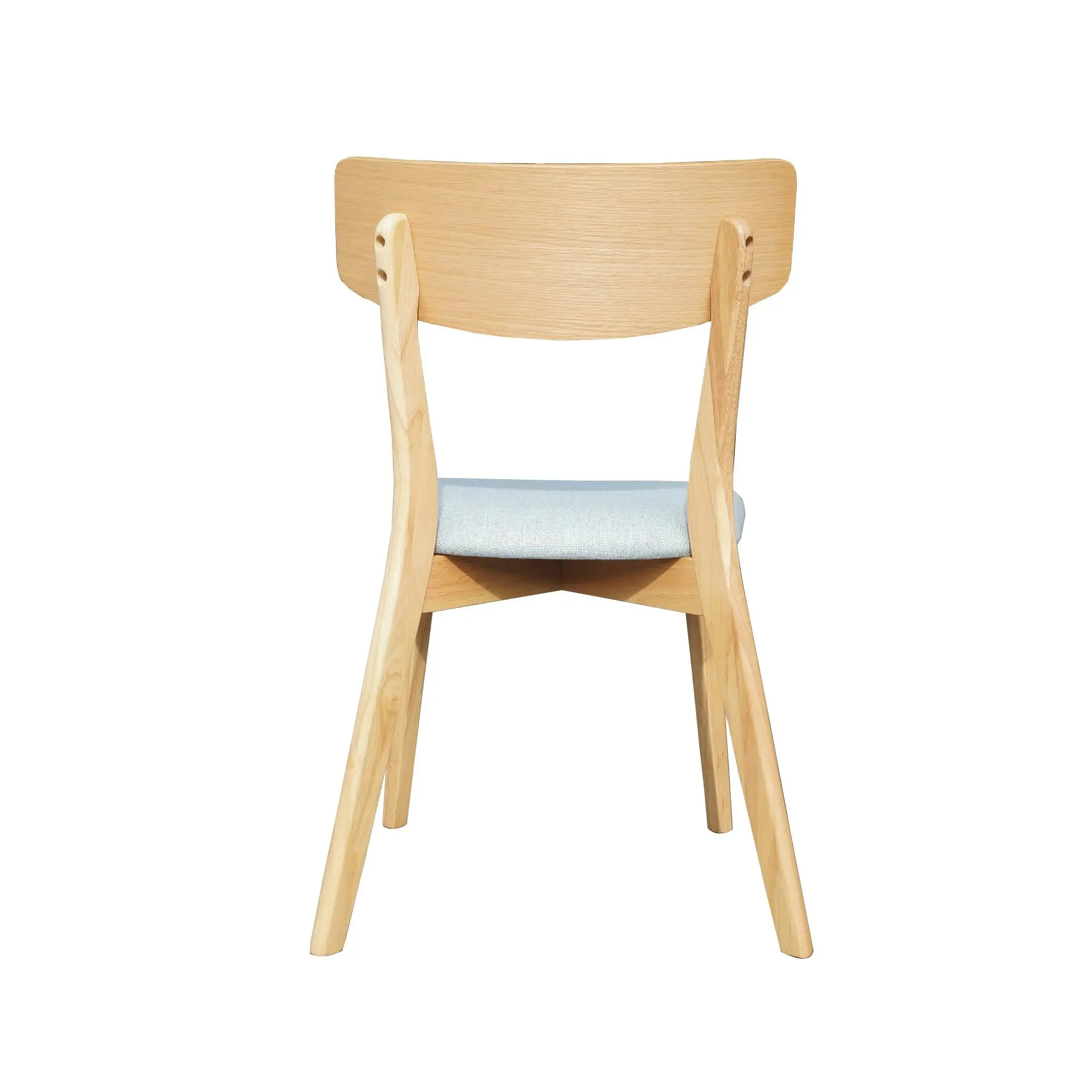 Oxley Dining Chair - Natural Oak with Mint Blue fabric