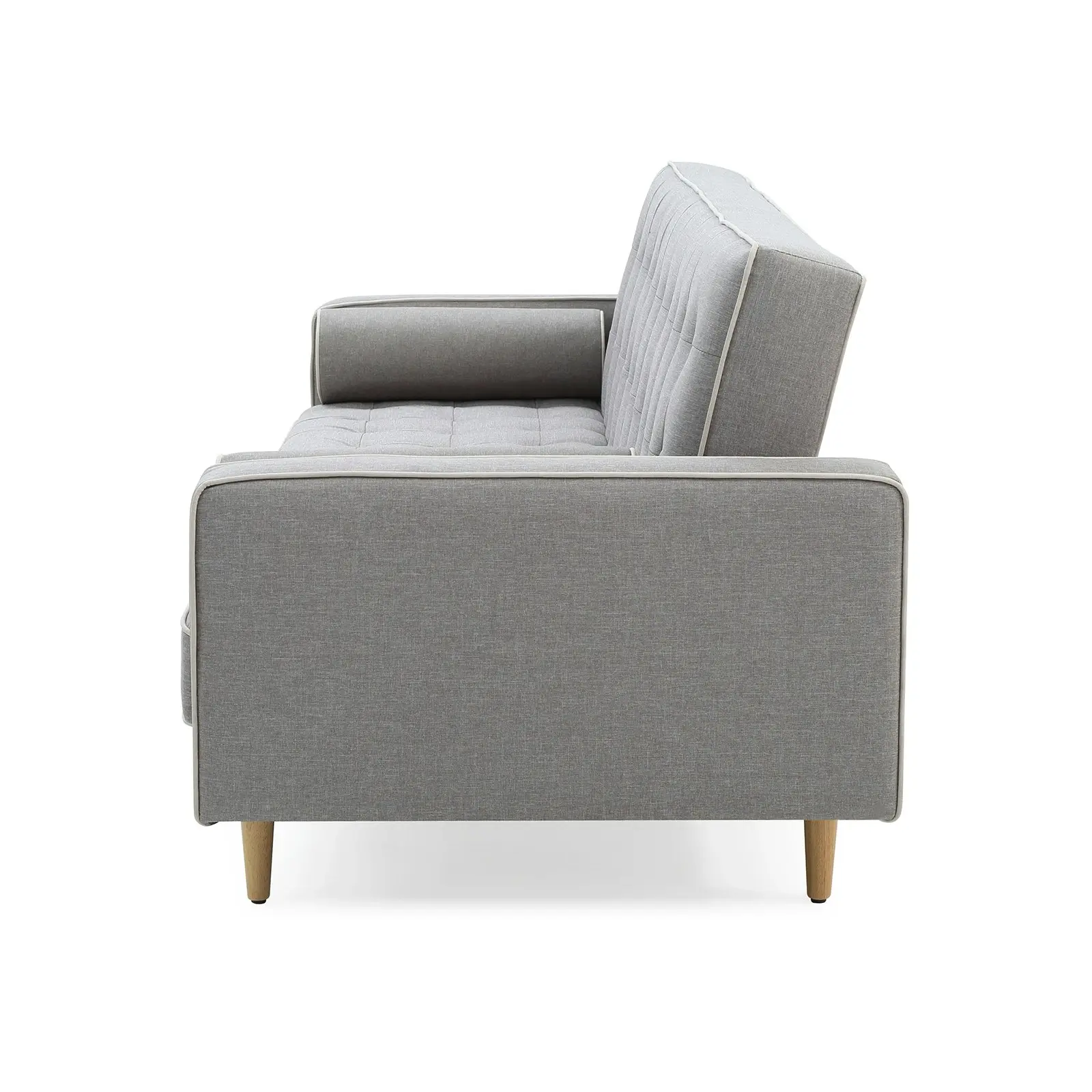 Sofia sofa bed SP068 - Grey BL201 (with contrast piping)