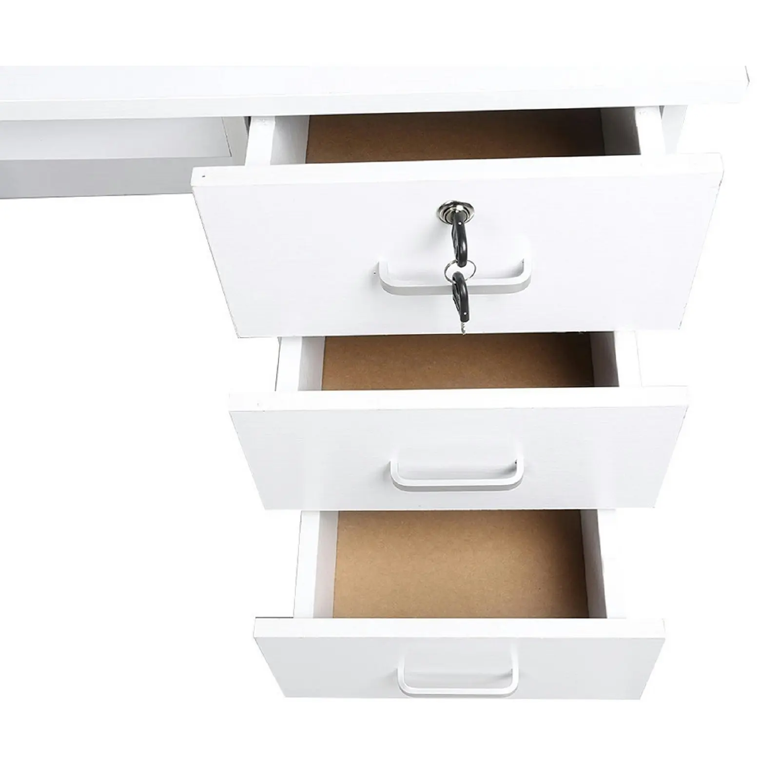 HEQS Redfern 1.2 M Study Desk with 3 Drawers White