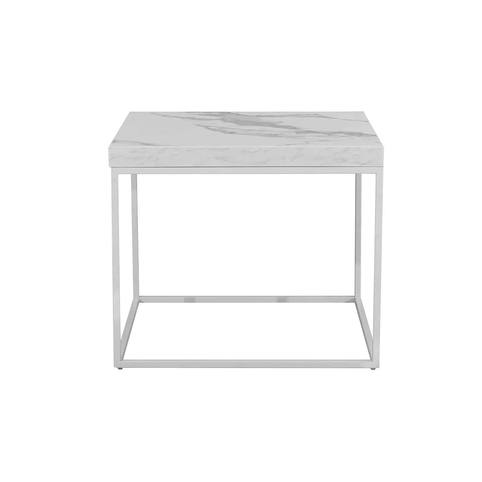 Cathy End Table - Marble White