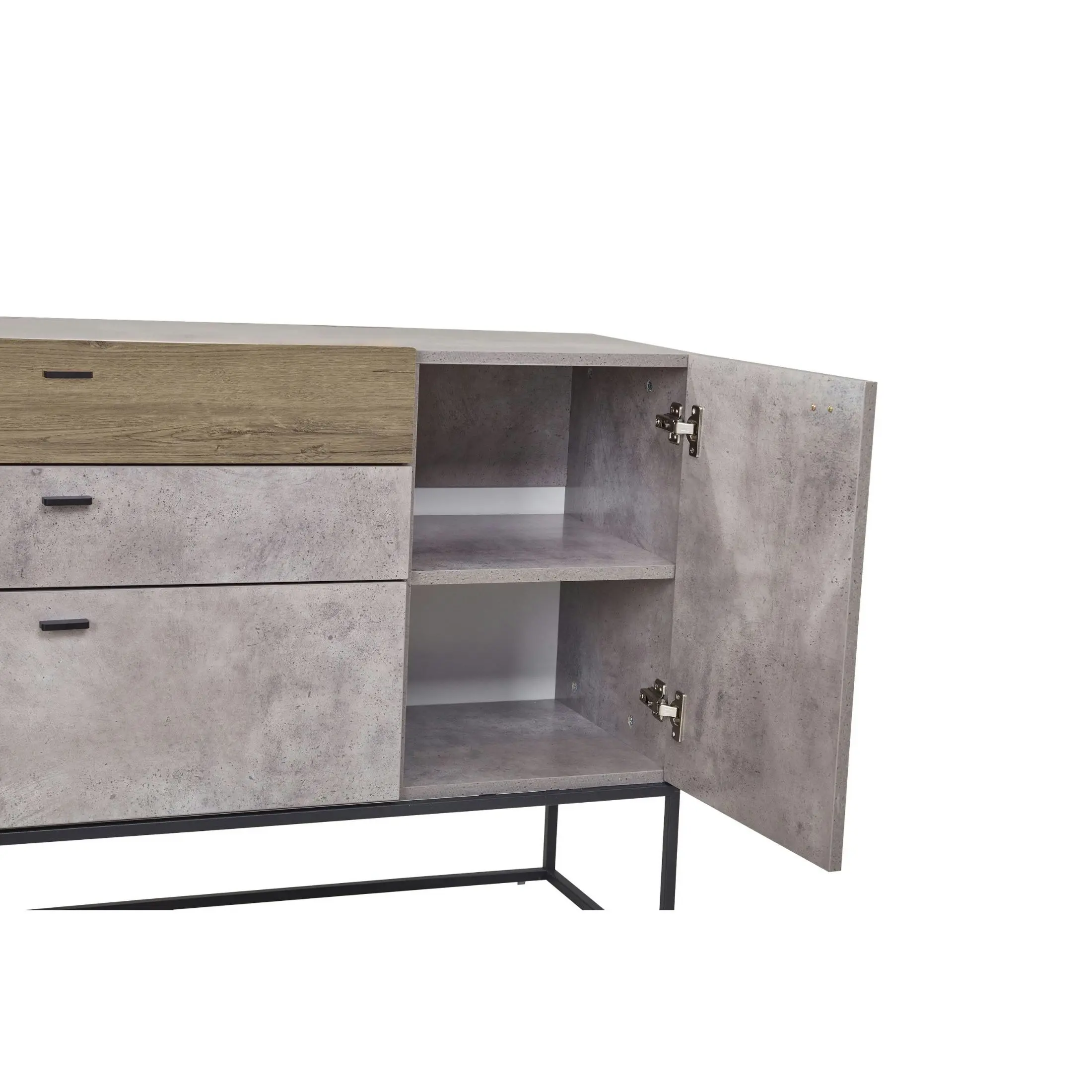 Simon Dresser - HS4081 - FIRST DRAWER: DARK OAK#407109, OTHERS: CEMENT#1107-11.