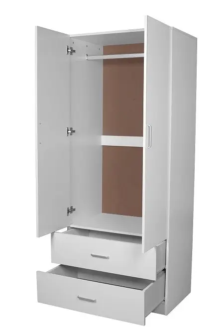 Redfern 2 Door 2 Drawer Wardrobe - White