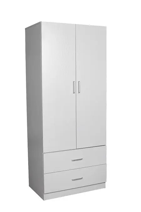 Redfern 2 Door 2 Drawer Wardrobe - White