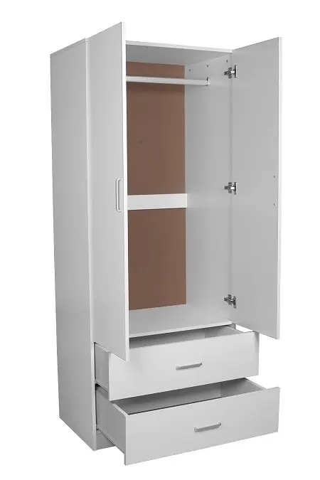 Redfern 2 Door 2 Drawer Wardrobe - White