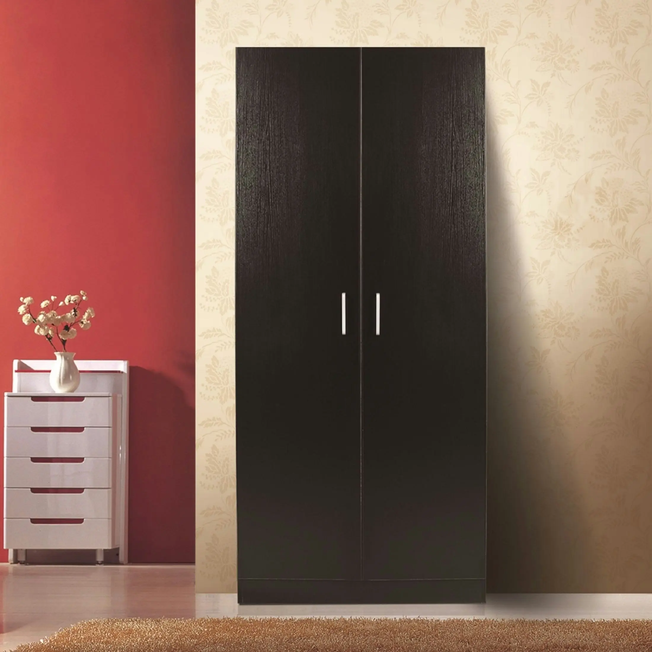 Redfern 2 Door Pantry - Black