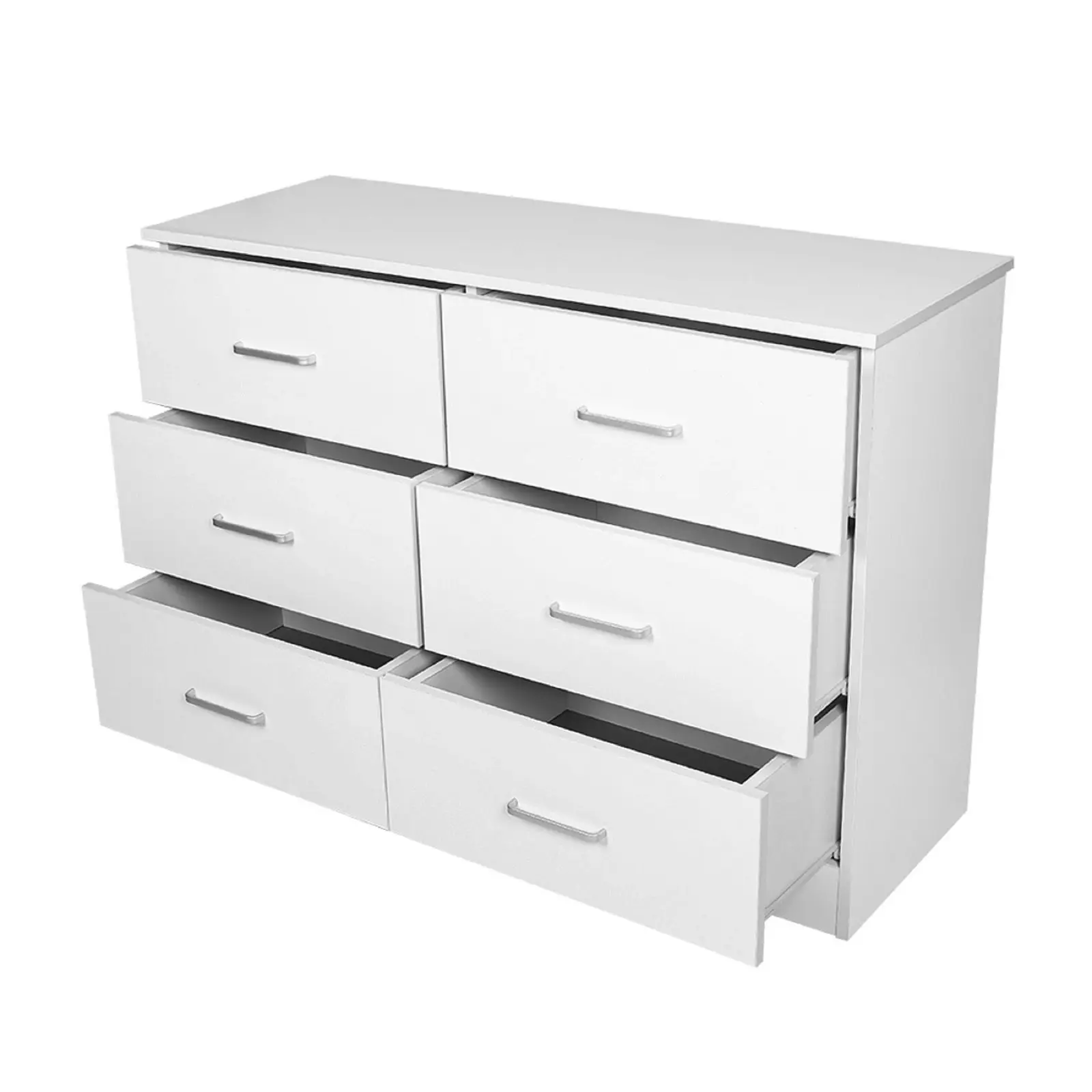 Redfern Lowboy 6 Drawers Chest-White