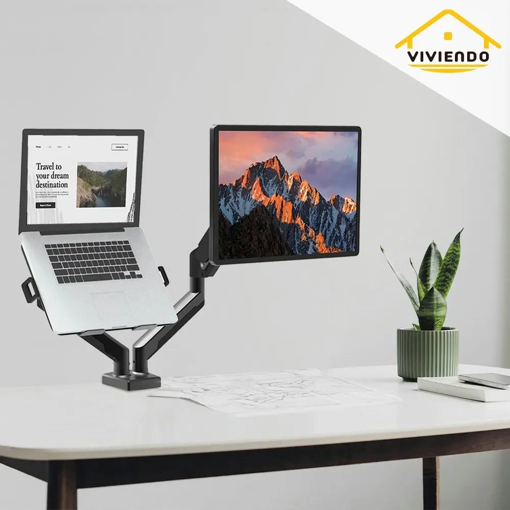 Viviendo Laptop Tablet Holder Mount Tray for VESA Monitor Arm Monitor Riser