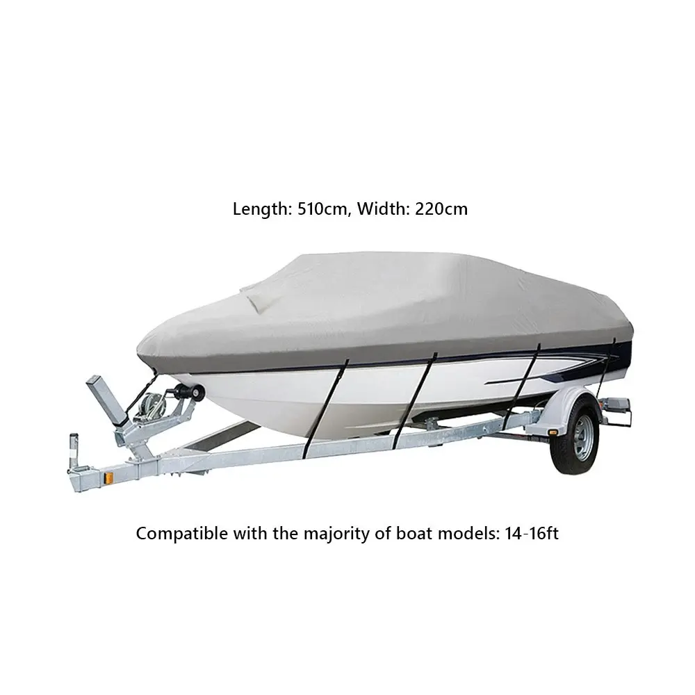 Mt Aspire 14-16FT Trailerable Boat Cover Heavy Duty Waterproof Marine Grade Protect