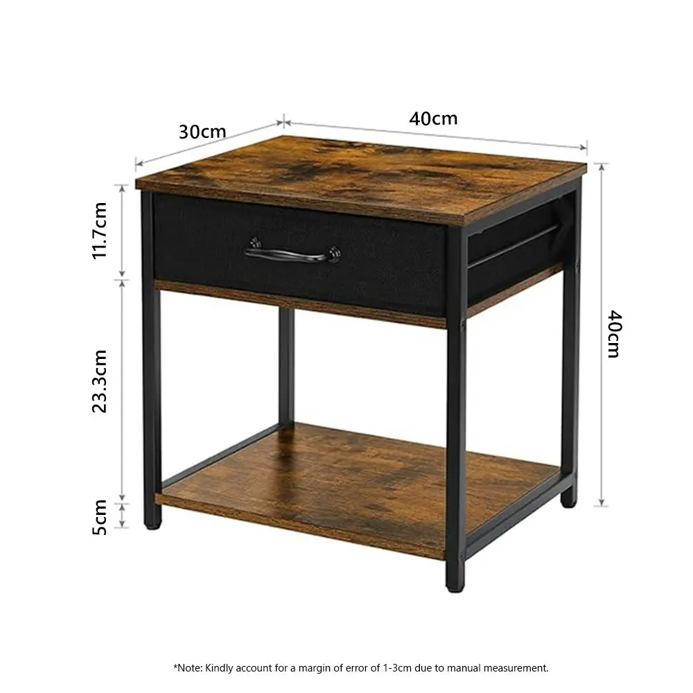 Viviendo Printer Stand with Drawer 2-Tier Filing Cabinet Office Organizer Shelves