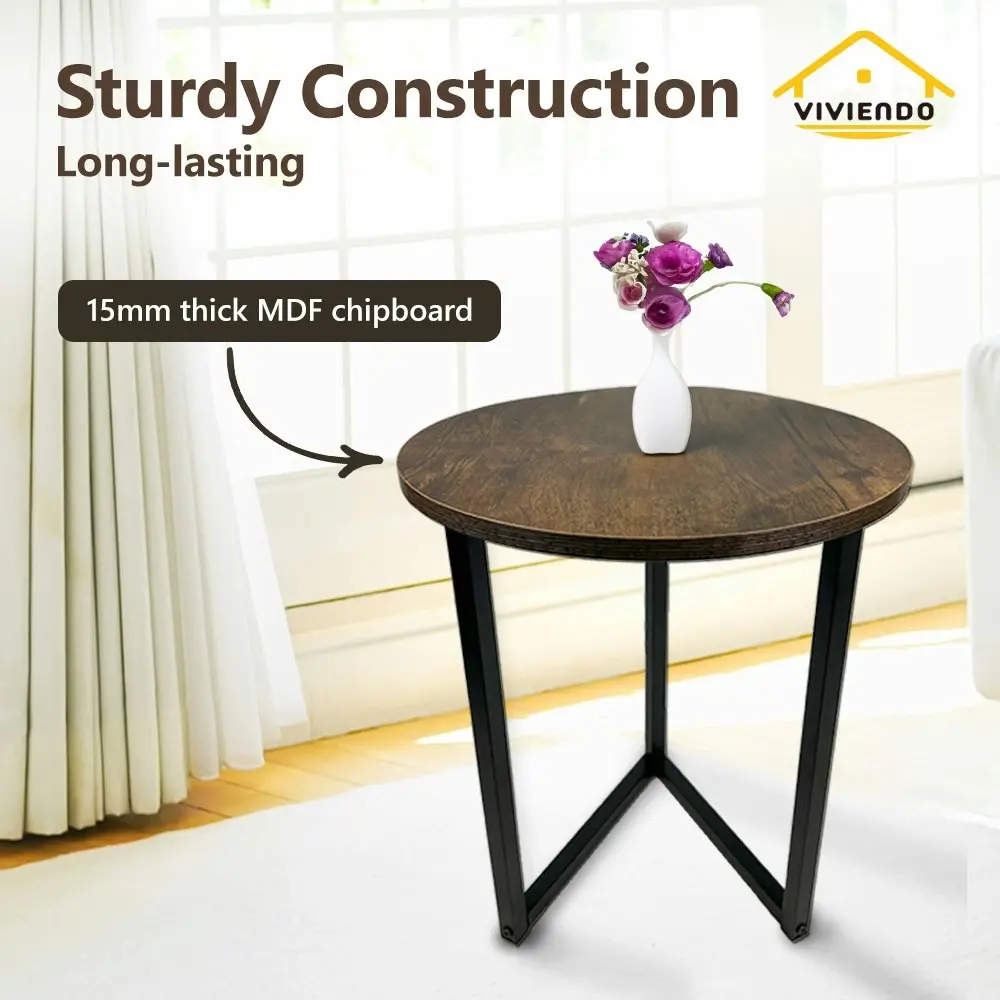 Viviendo Set of 2 Coffee Table Nesting Side Tables Compact Side End Wooden Furniture