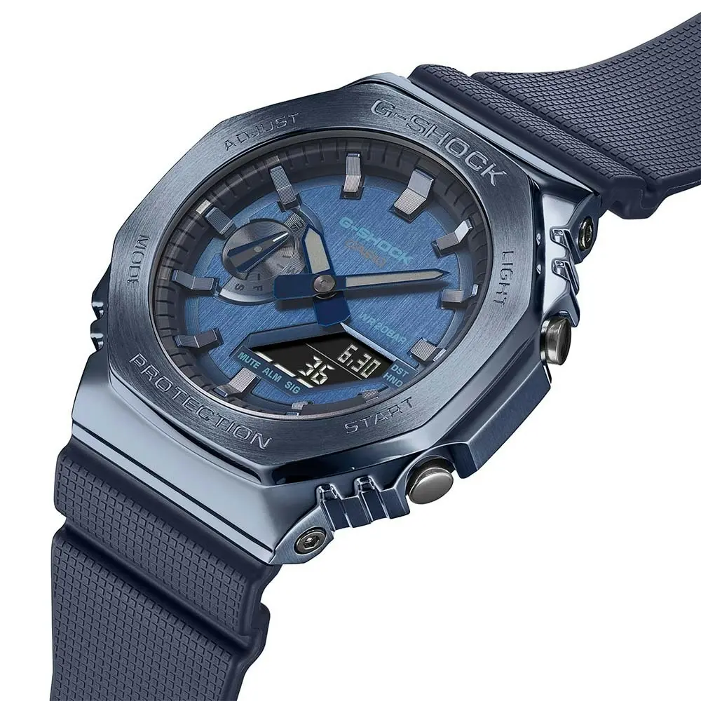 G-Shock GM2100N-2A Blue Metal Covered 'CasiOak'