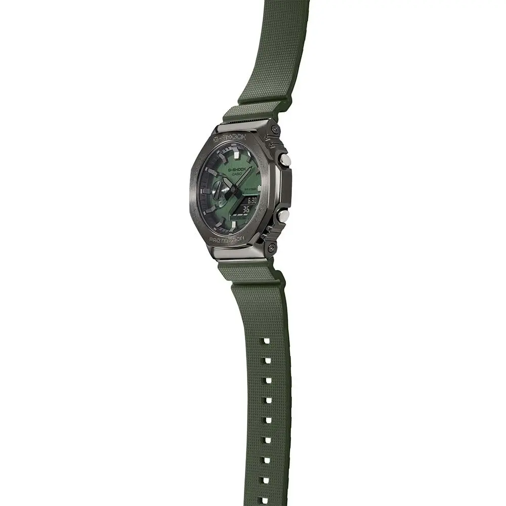 G-Shock GM2100B-3A Green Metal Covered 'CasiOak'